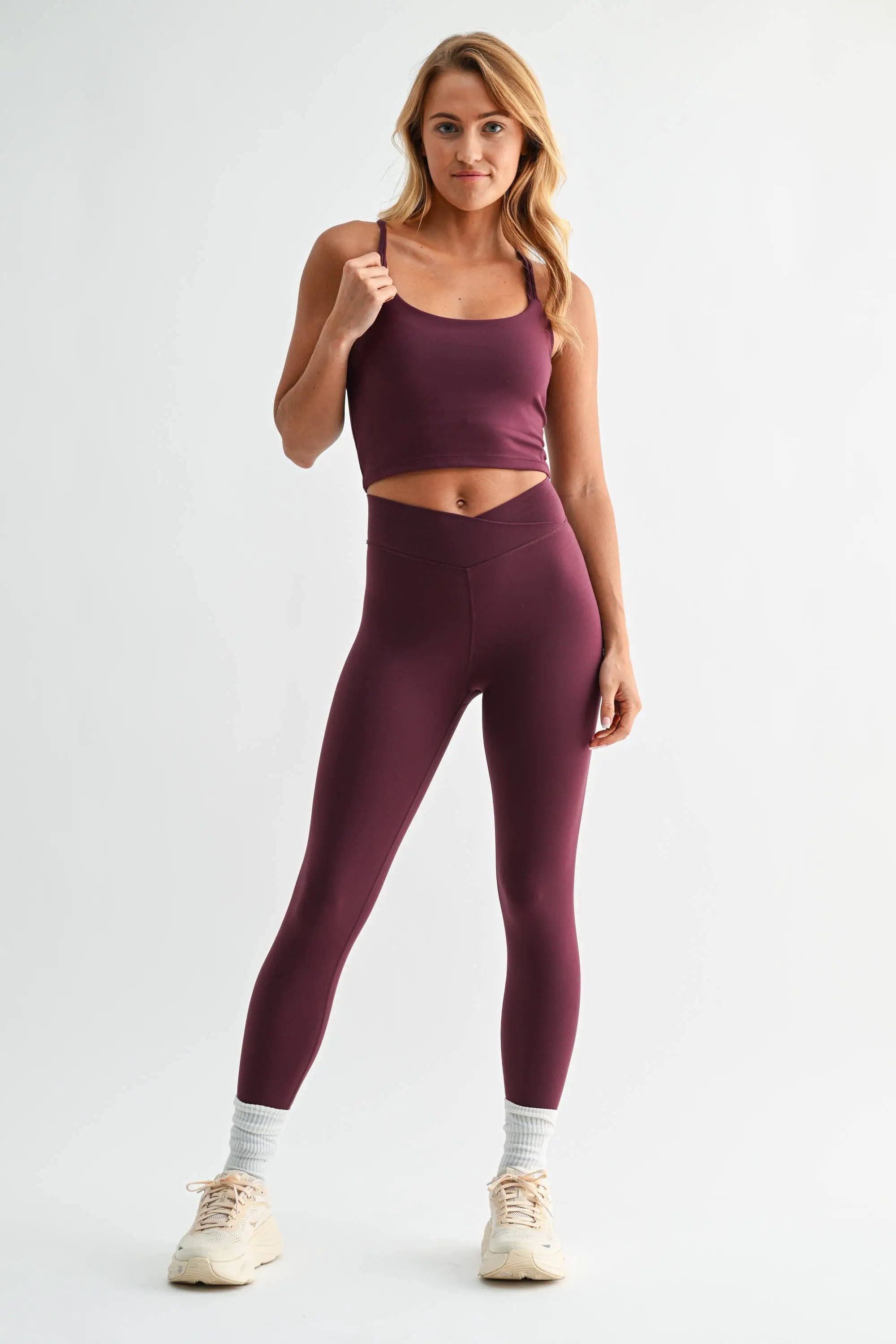 Mono B Mono B - Venice Crossover Waist Leggings - Leggings Mono B - Venice Crossover Waist Leggings