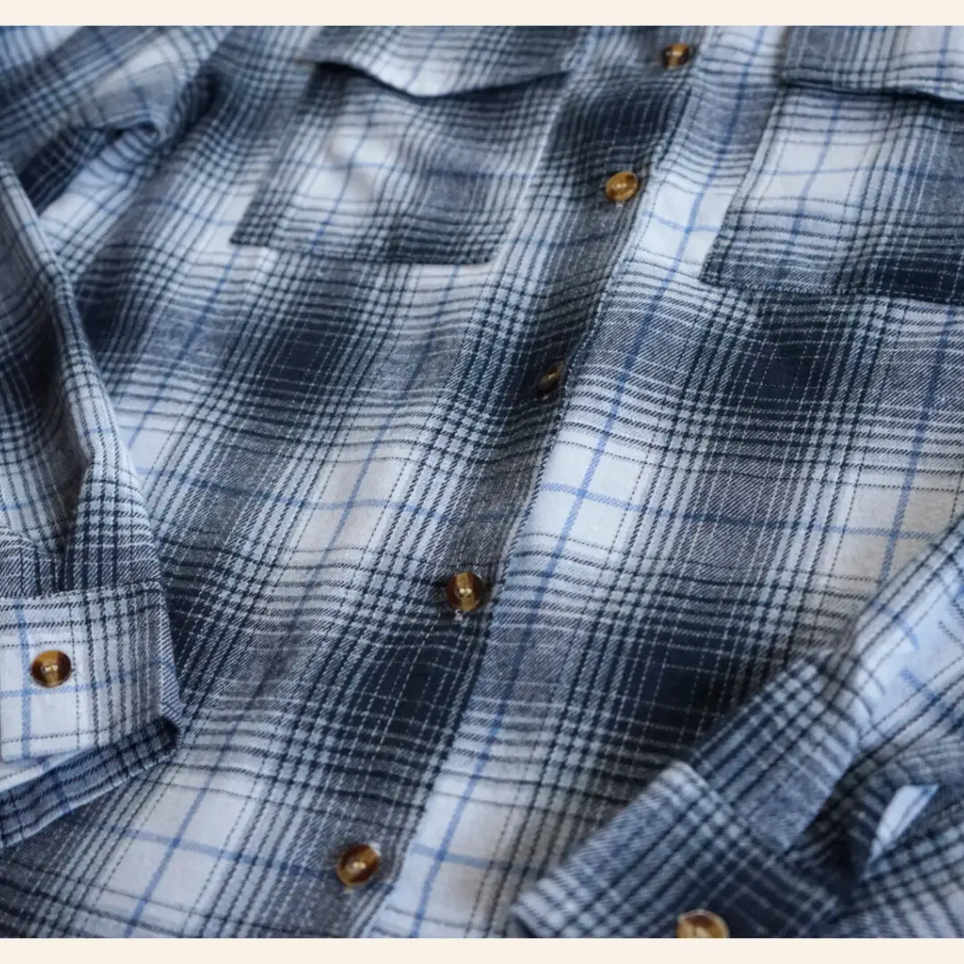 HAHA MAMA Clothing Lightweight Navy Flannel - INFANT - Shirts
