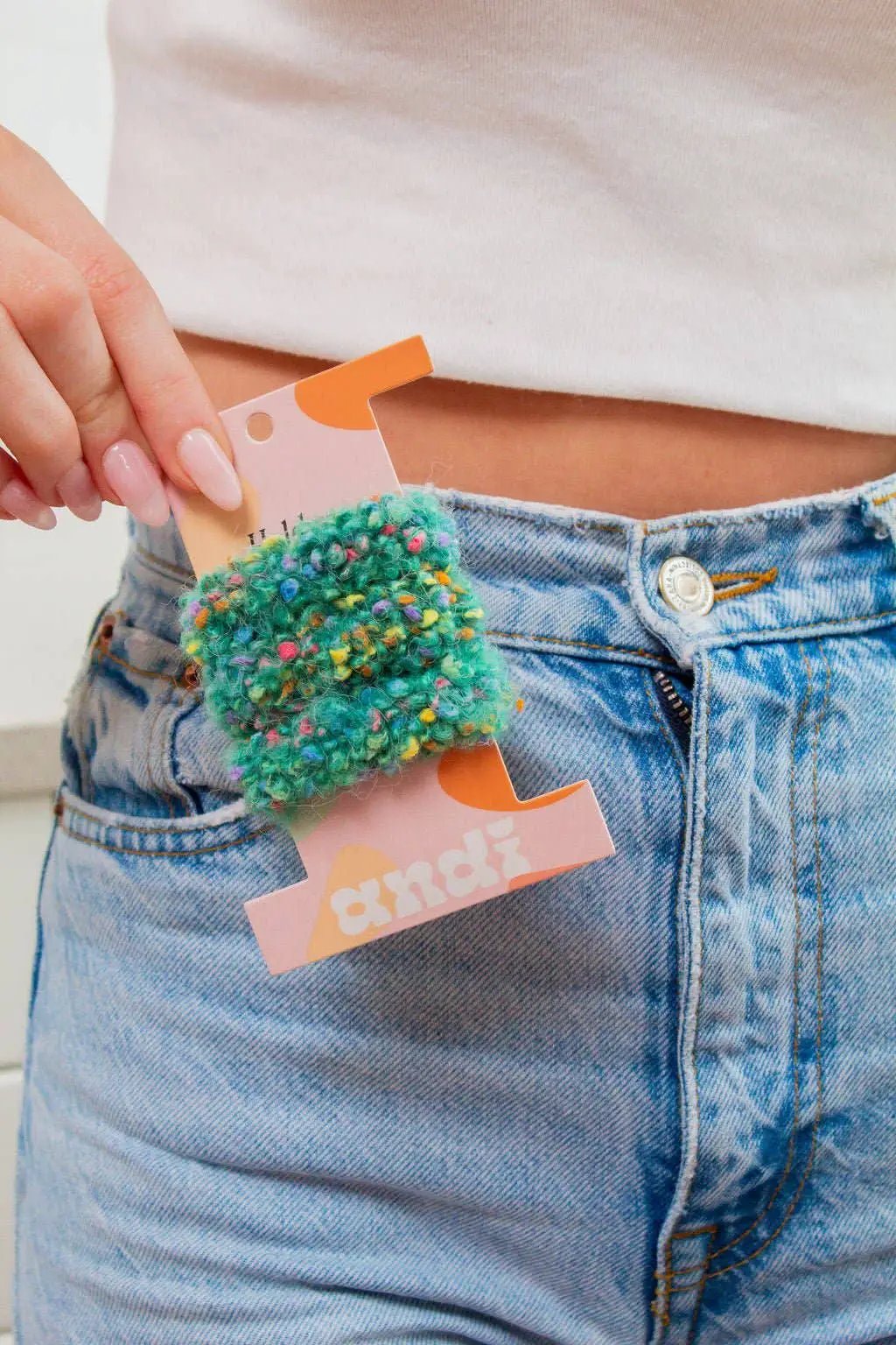 Shop ANDi Pom Pom Hair Tie 3-Pack - Ponytail Holders