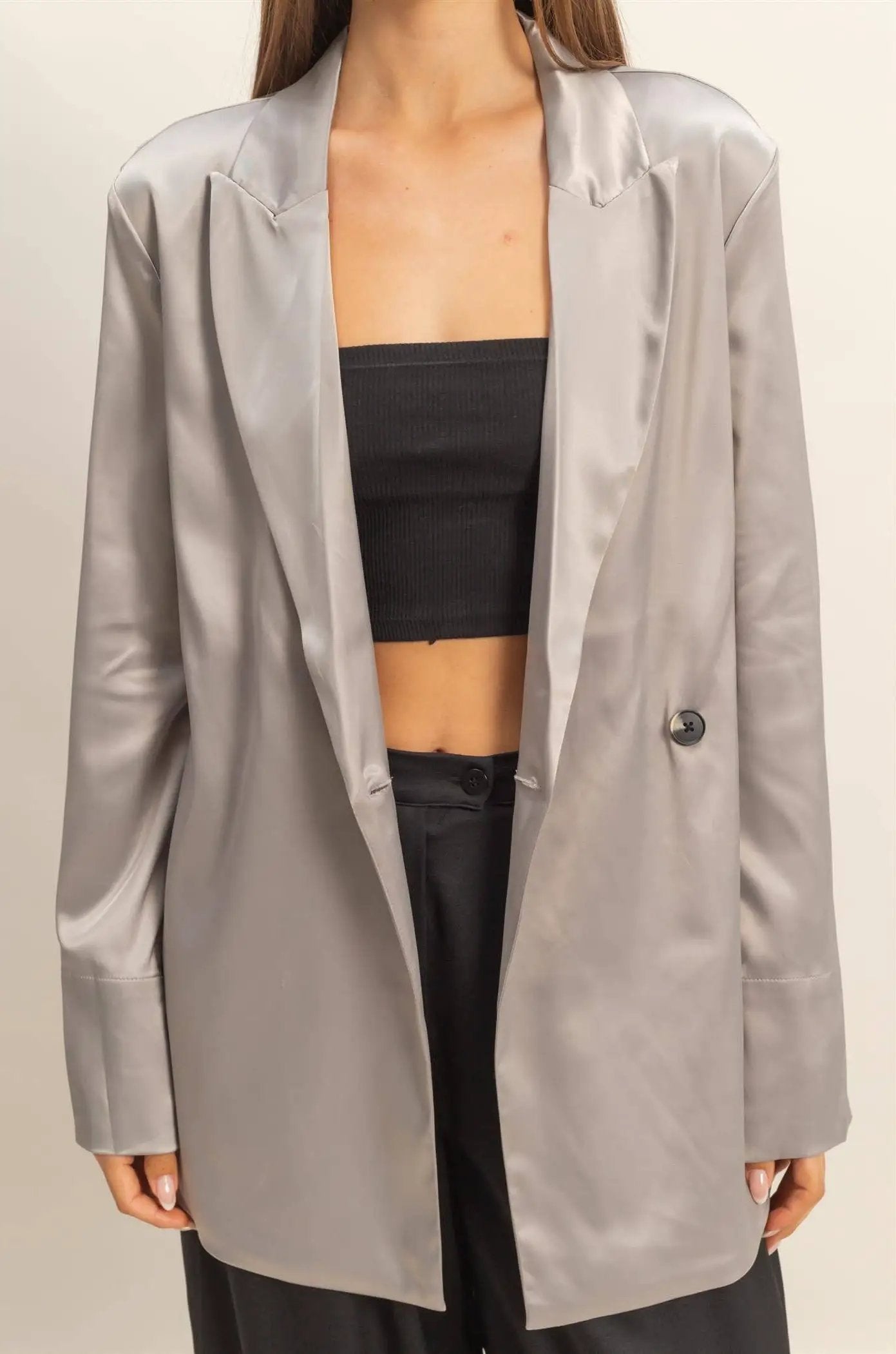 HYFVE HYFVE - Silver Lining Satin Blazer - Coats & Jackets