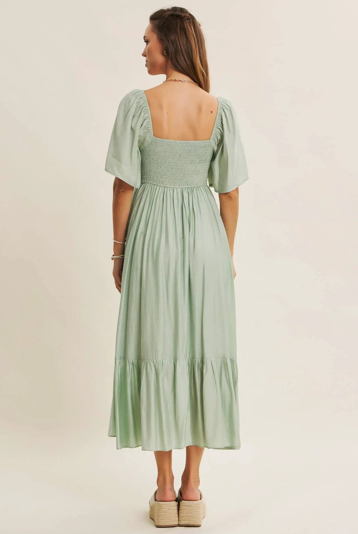 in february The Soft Breeze Mint Midi Dress - Sweaters