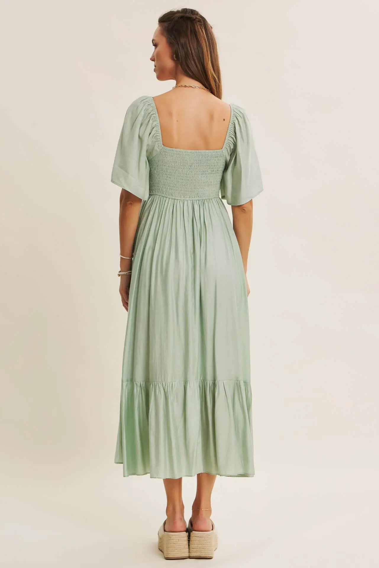 in february The Soft Breeze Mint Midi Dress - Sweaters