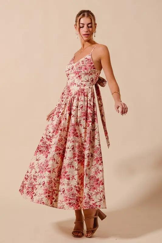 So Me Floral Whispers Bow-Back Maxi Dress by So Me - Dresses Floral Dress with back bow