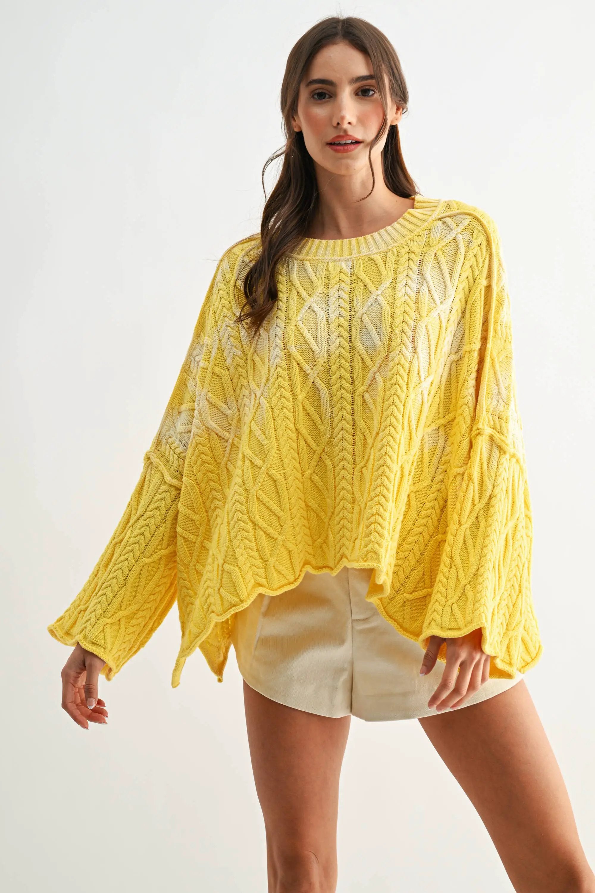 Camellia The Washed Ashore Sweater in Yellow - Sweaters