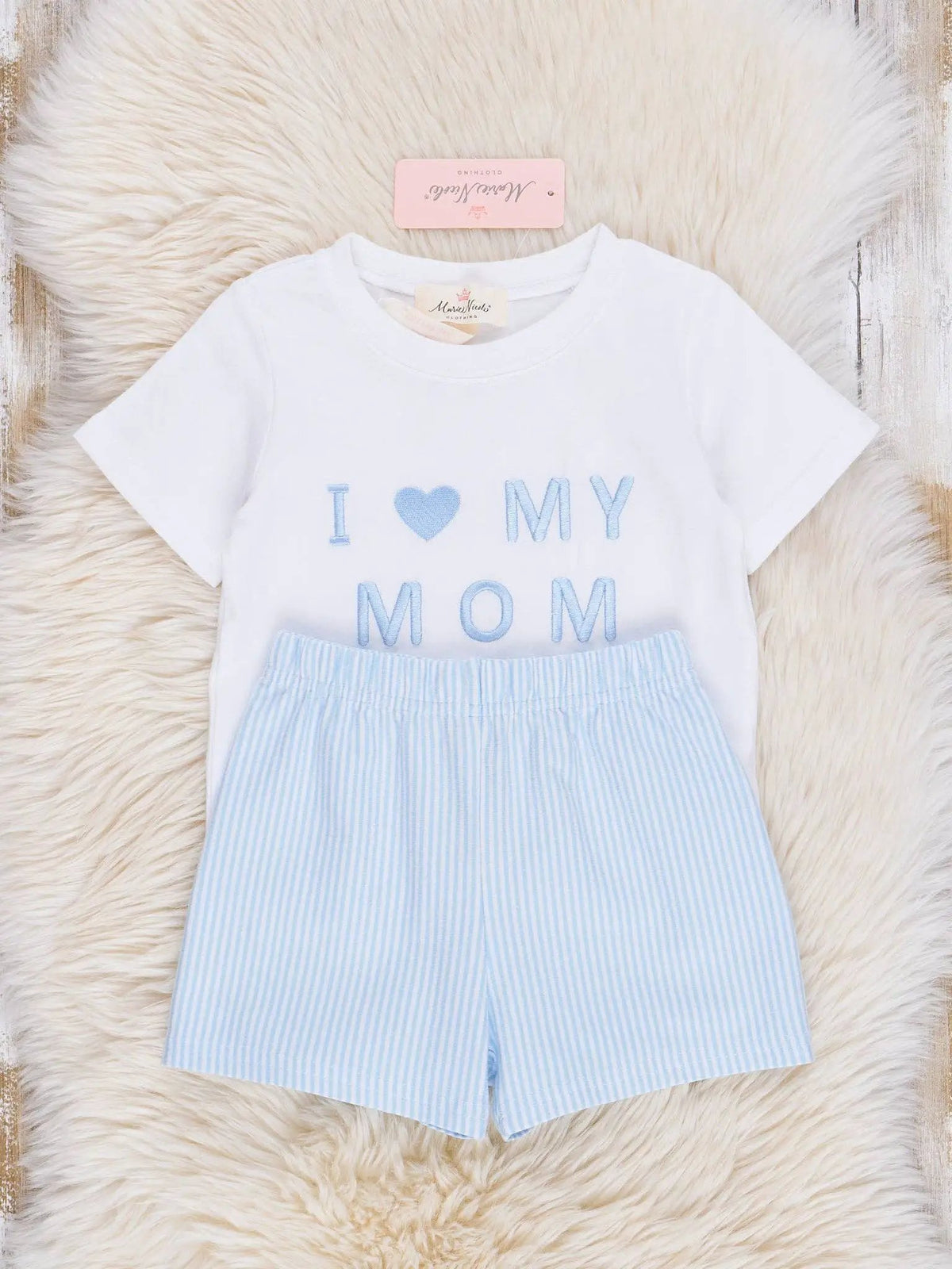 Marie Nicole Clothing Marie Nicole Clothing - Blue Mom Love Outfit - Baby & Toddler Outfits
