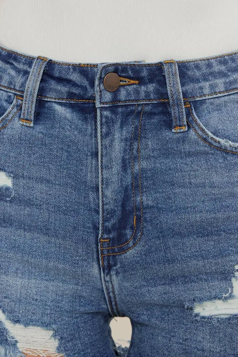 Nature Denim The High Rise Cutoff Denim Shorts - Shorts