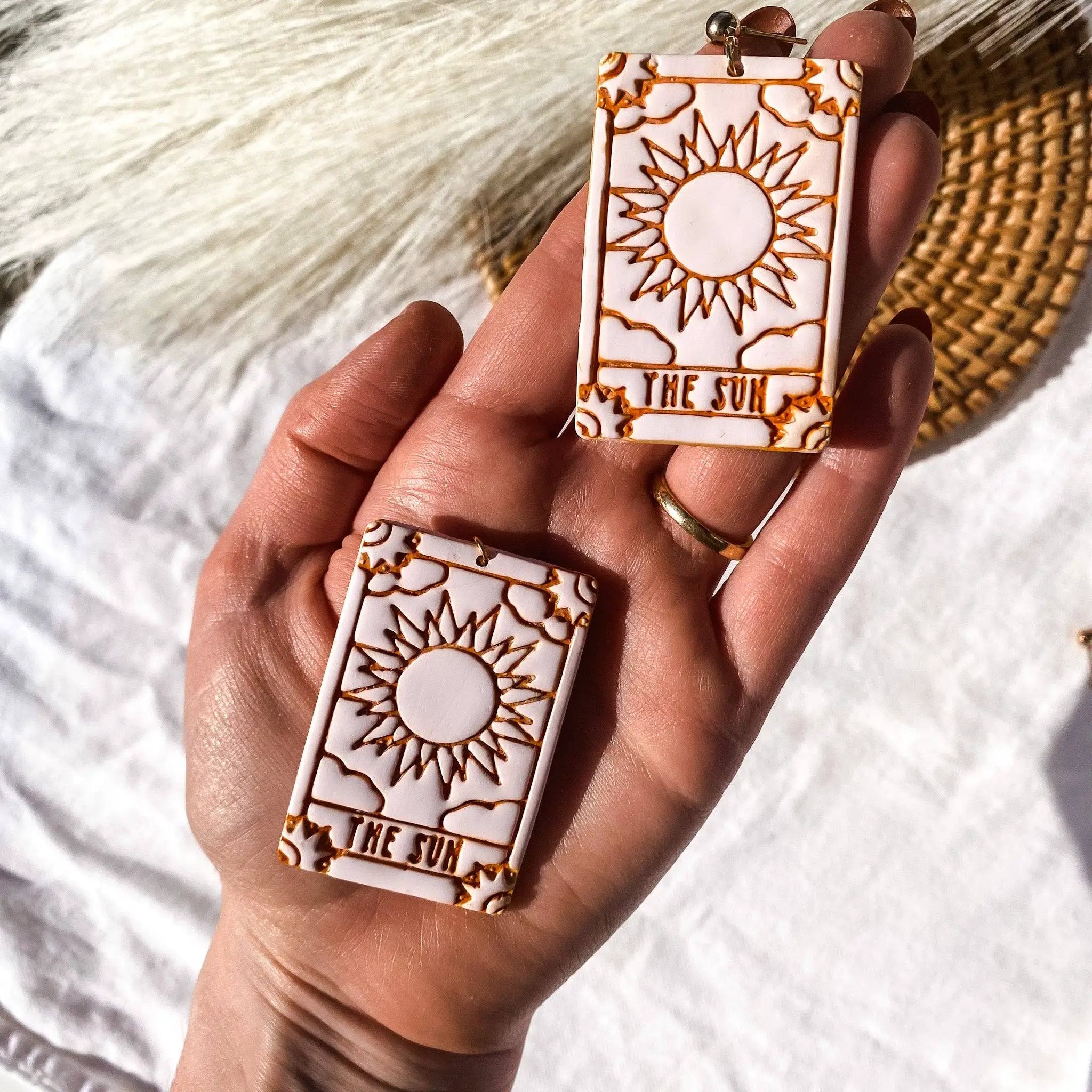 Blush and Bash Studio Blush and Bash Studio - The Sun Tarot Card Earrings - Earrings