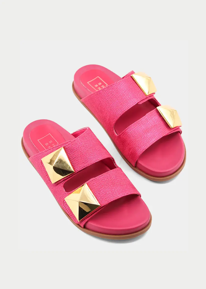 Shu Shop Shu Shop BERNARDA: Woven Fuchsia - Sandals