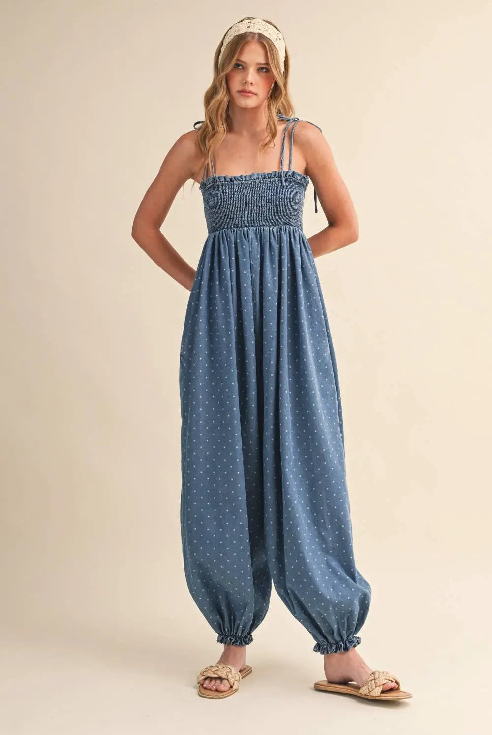 Klesis The Easygoing Charm Polka Dot Jumpsuit - One-Pieces
