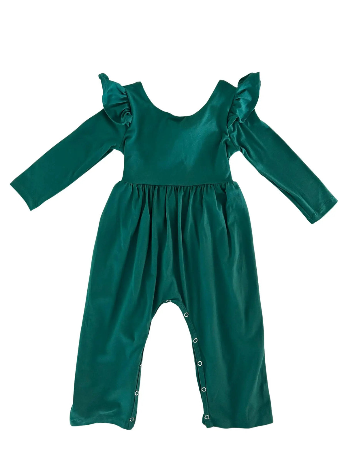 Celebrate Your Tribe Celebrate Your Tribe - Emerald Long Sleeve Jumpsuit: 6-12 month -