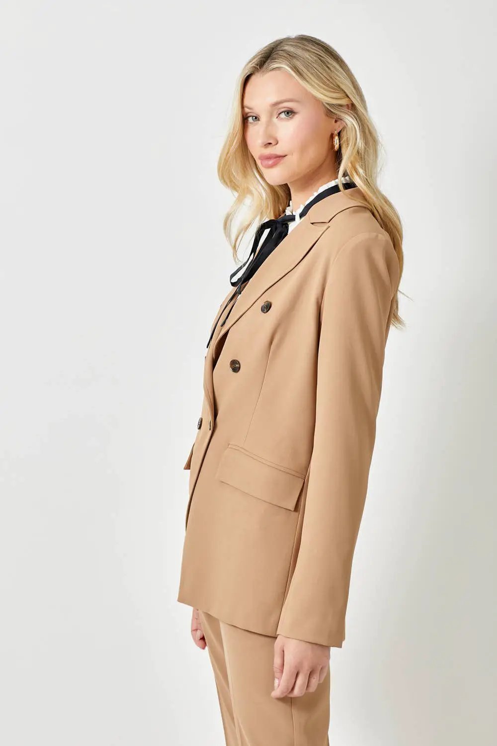 Mystree Mystree - Modern Muse Double-Breasted Blazer - Coats & Jackets