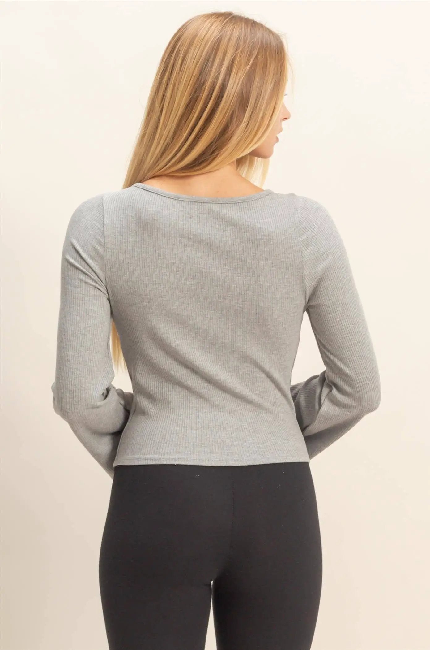 HYFVE HYFVE - Long Sleeve Ribbed Knit Top - Clothing Tops