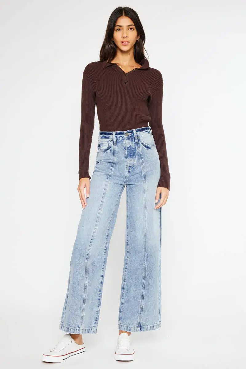 Kan Can USA 90’s Wide Leg Stone Wash Button Fly Denim Jeans - Jeans