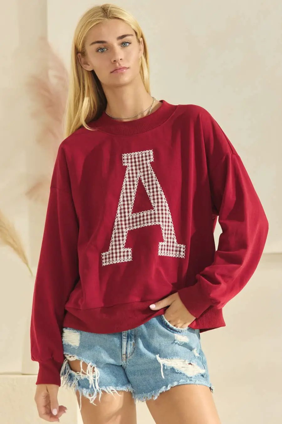Oddi Oddi - A Patched Gameday Pullover Sweatshirt - Sweatshirts Game Day Sweatshirt