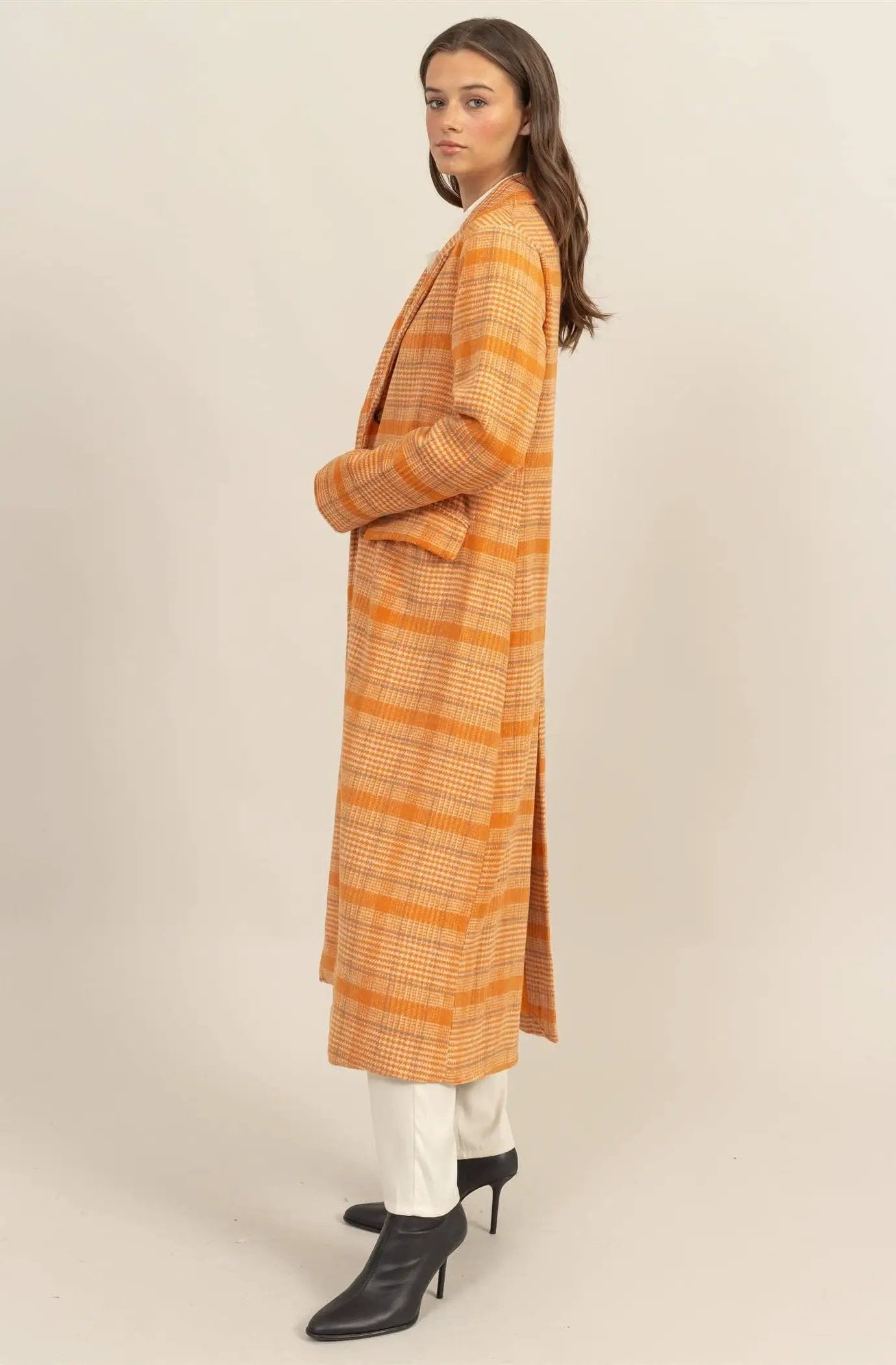 HYFVE HYFVE - Toasted Pumpkin Plaid Coat - Overcoats