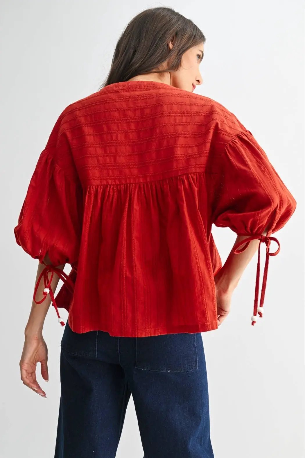 Camellia The Canyon Bloom Blouse: Rust - Blouses