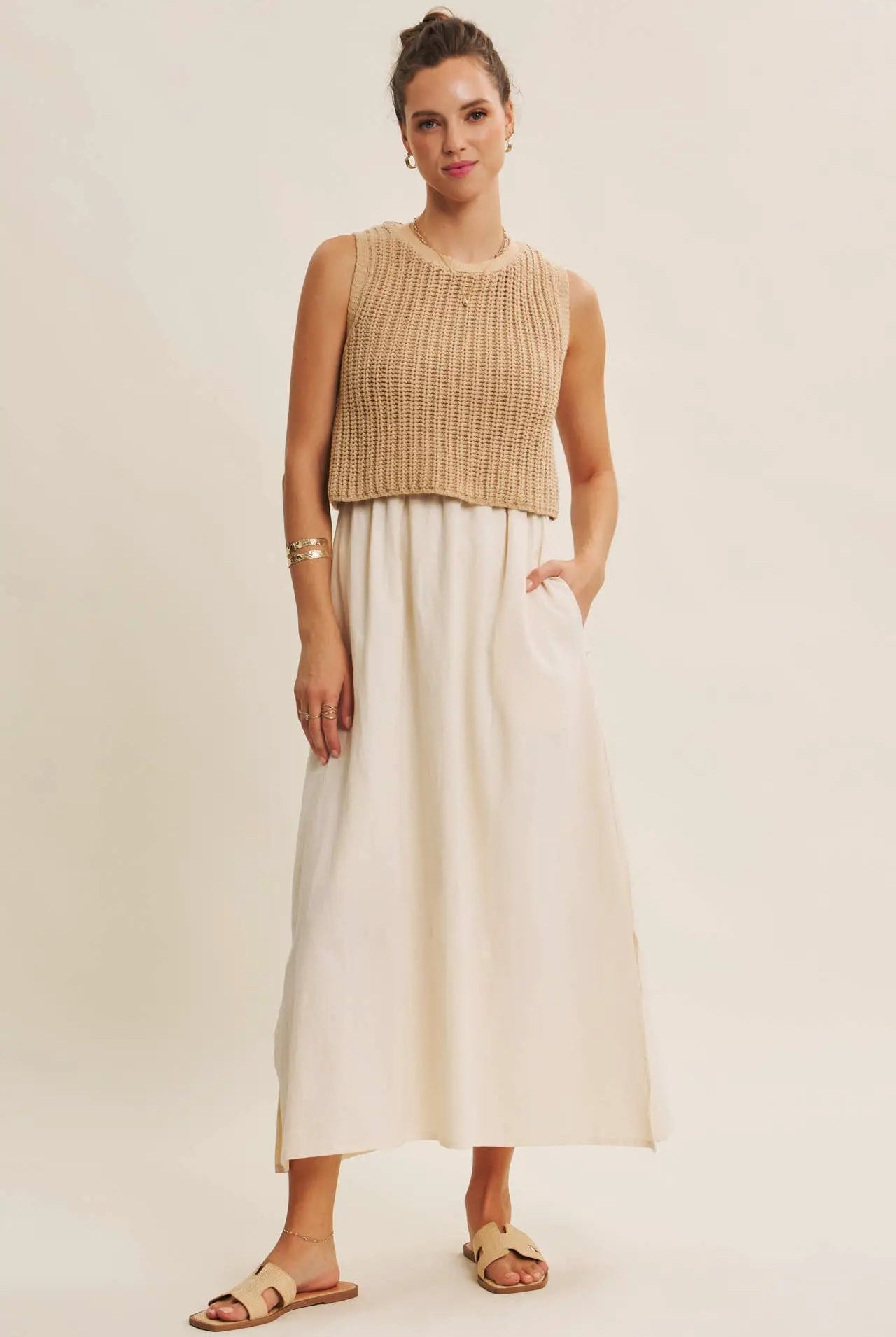 in february The Warm Glow Twofer Midi Dress - Dresses