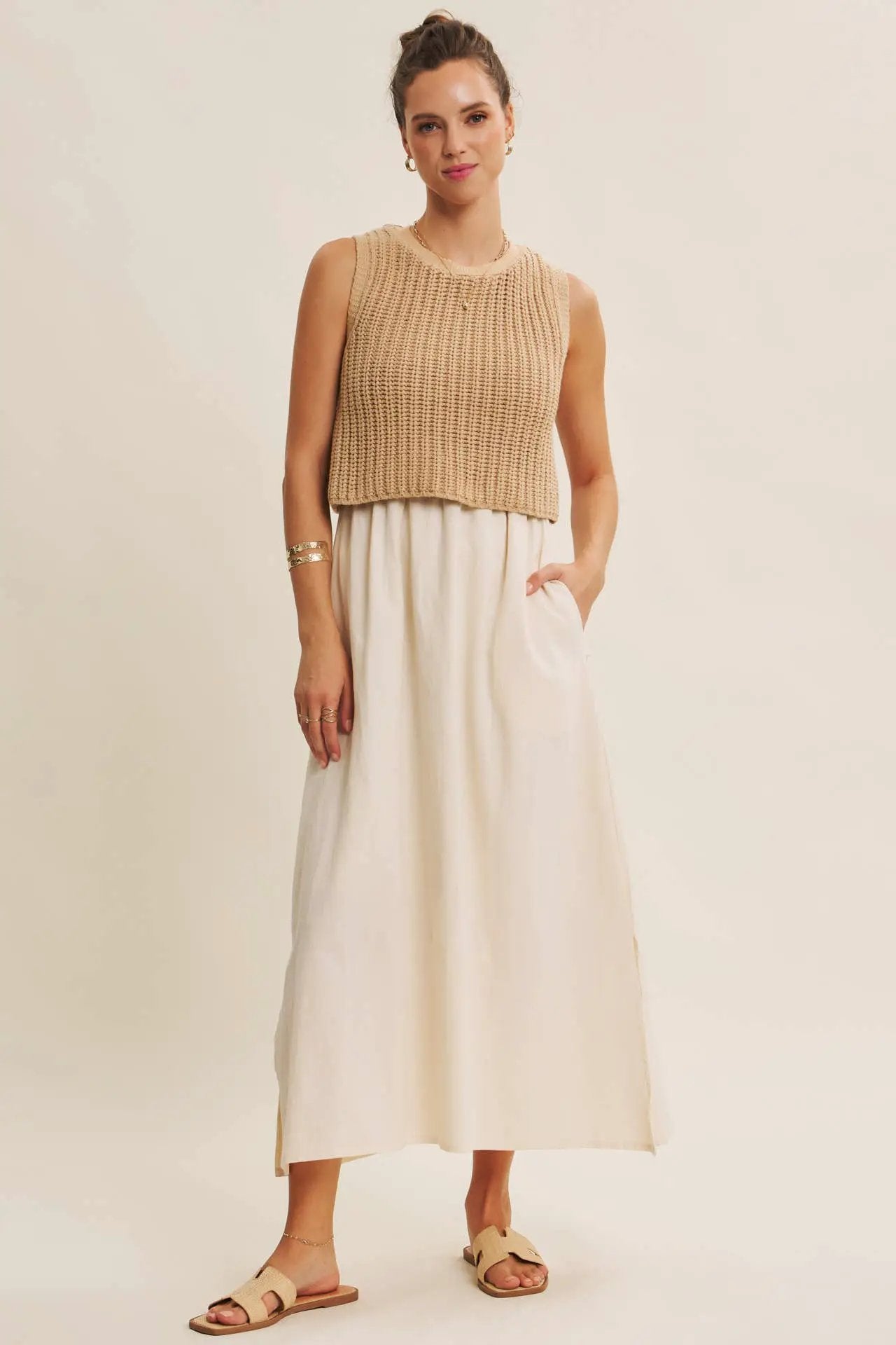 in february The Warm Glow Twofer Midi Dress - Dresses