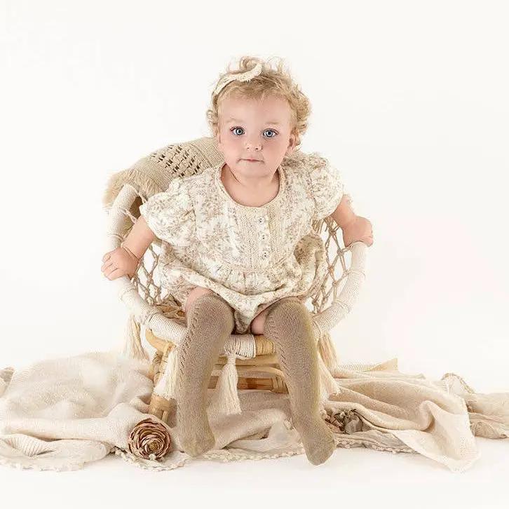 OLIVE & CRADLE The Elodie Heirloom Bubble Romper - Baby & Toddler Clothing