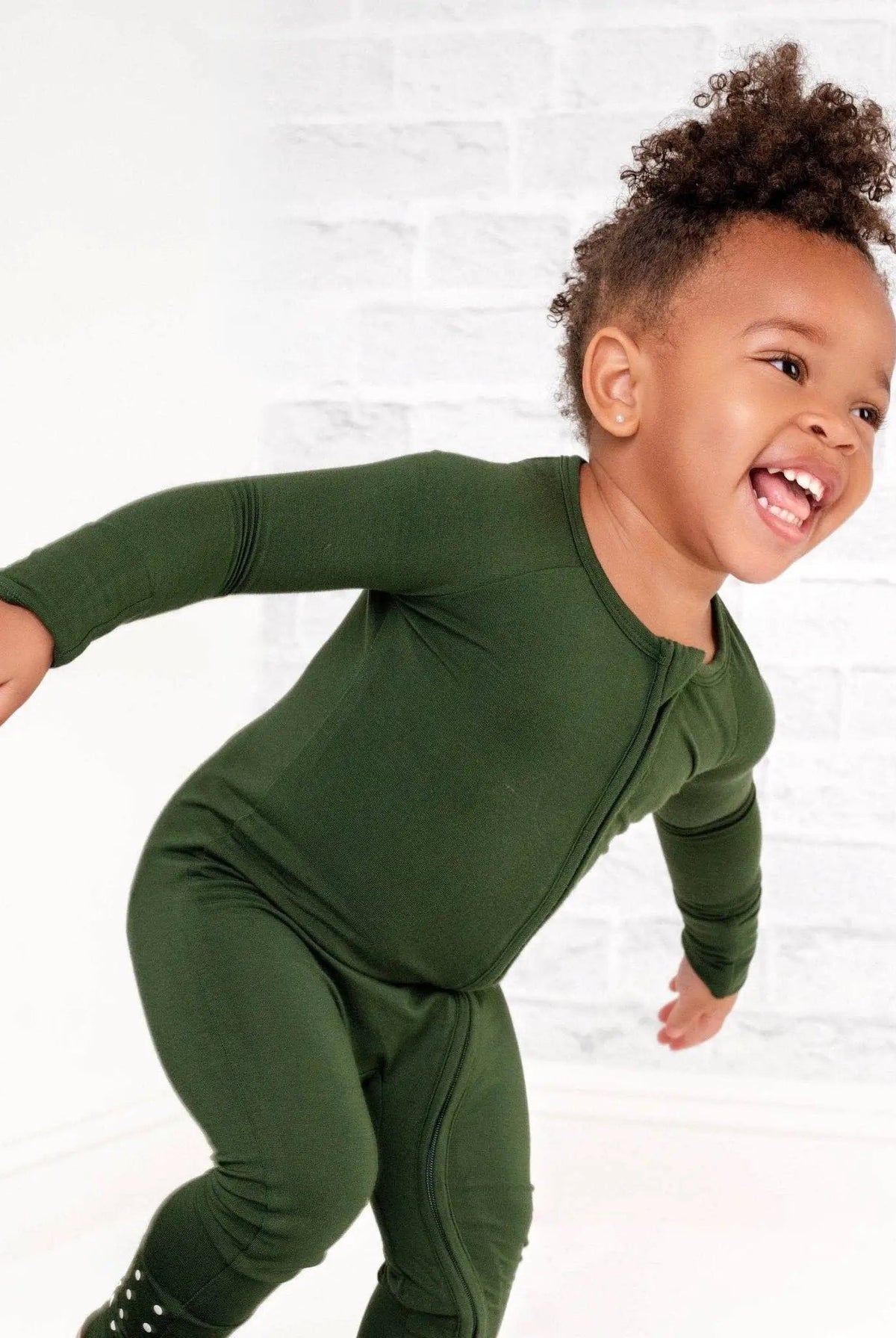 Jammie Session formerly Big Dreams Little Jammies Emerald Bamboo Romper - Baby One-Pieces