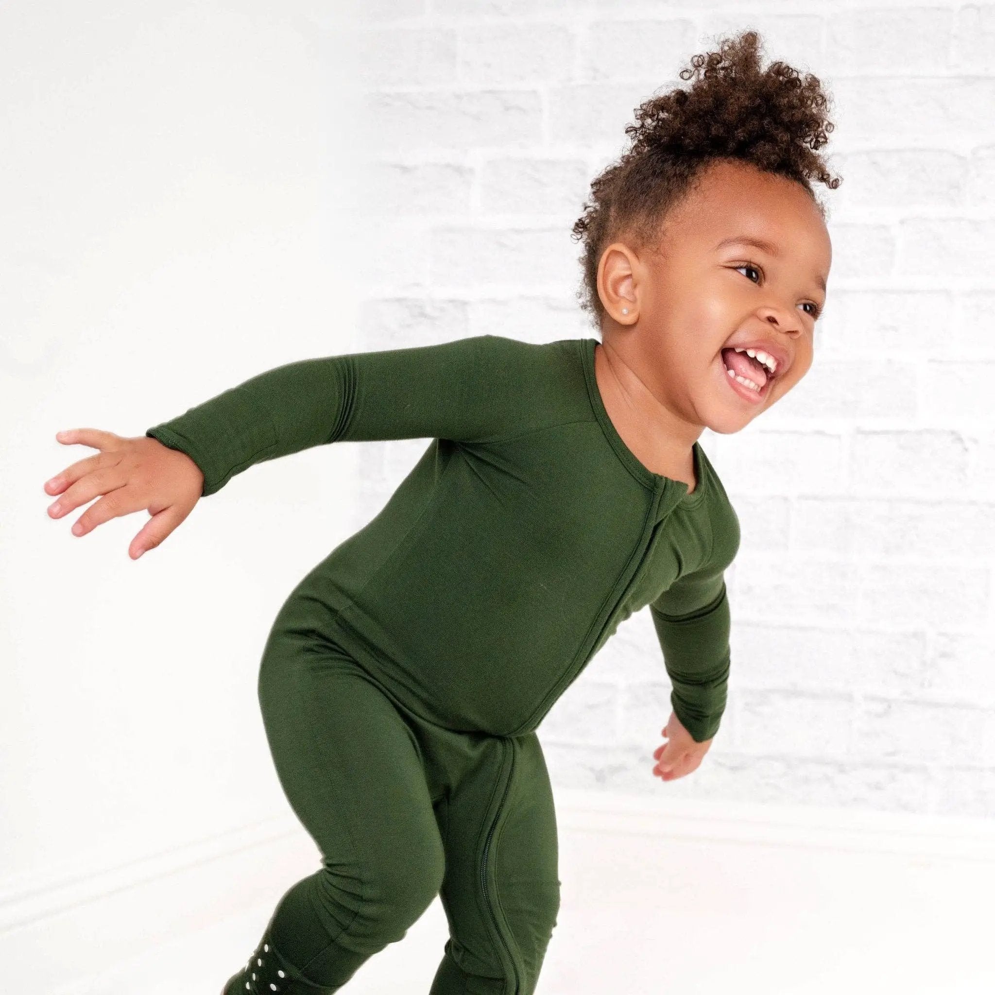 Jammie Session formerly Big Dreams Little Jammies Emerald Bamboo Romper - Baby One-Pieces