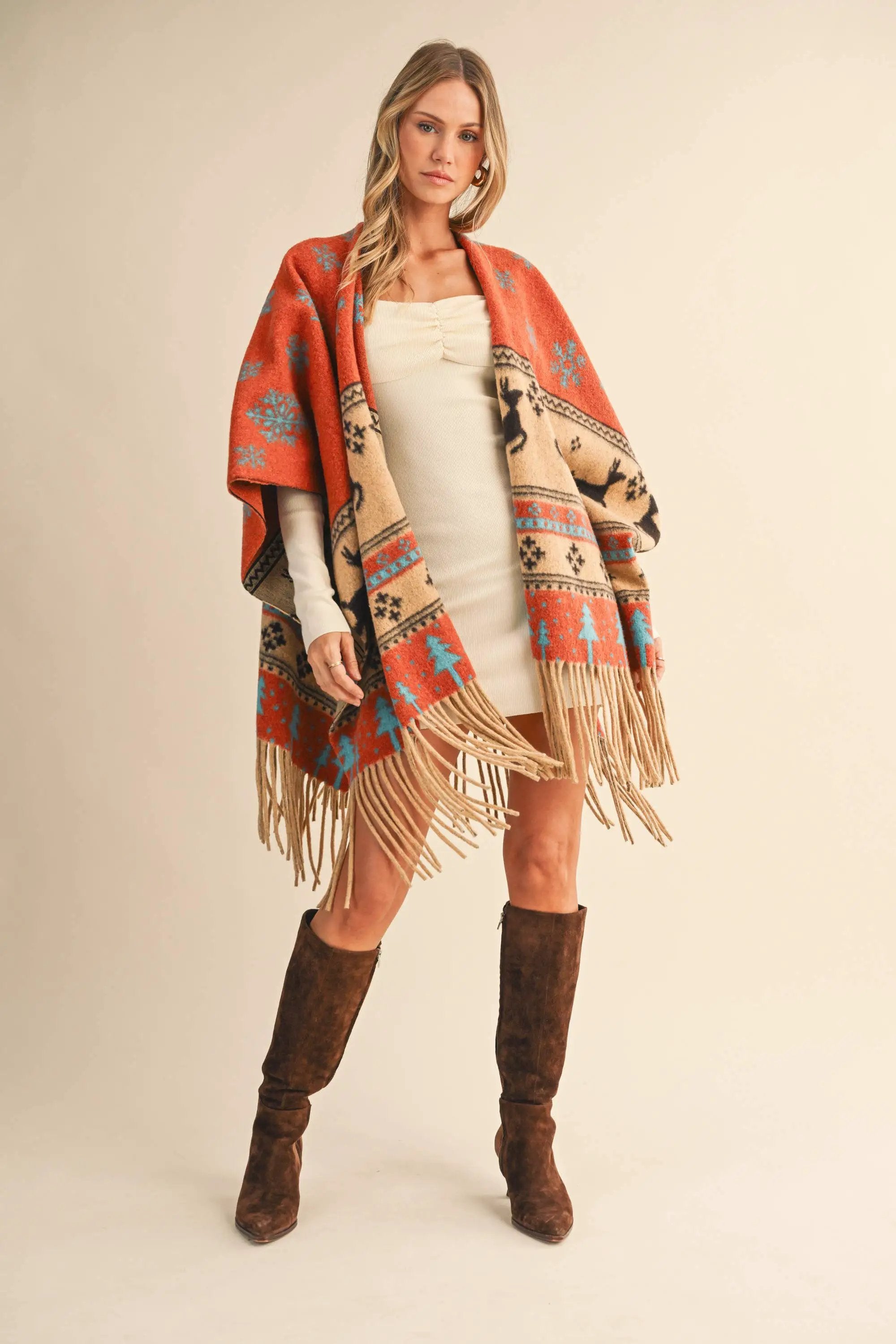 Klesis The Fireside Frontier Fringe Cape - Capes