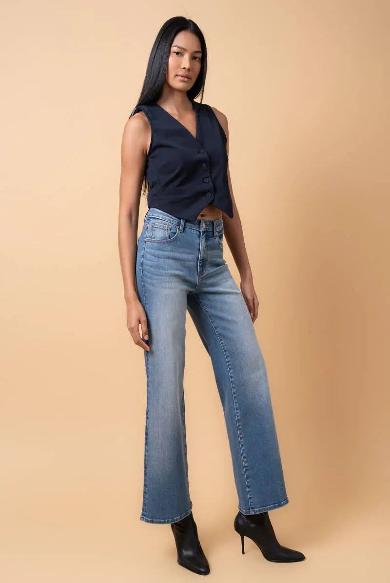 Insane Gene USA The High Rise Relaxed Super Wide Leg: Medium Wash - Jeans