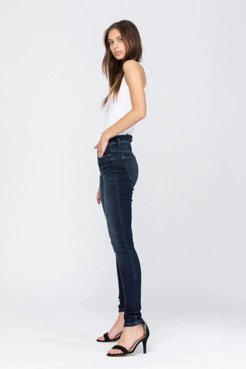 Judy Blue The Ultra High Waisted Dark Wash Skinny Fit Denim Jeans: REG & CURVY - Jeans Judy Blue High Waisted Dark Wash Skinny Fit Denim Jeans