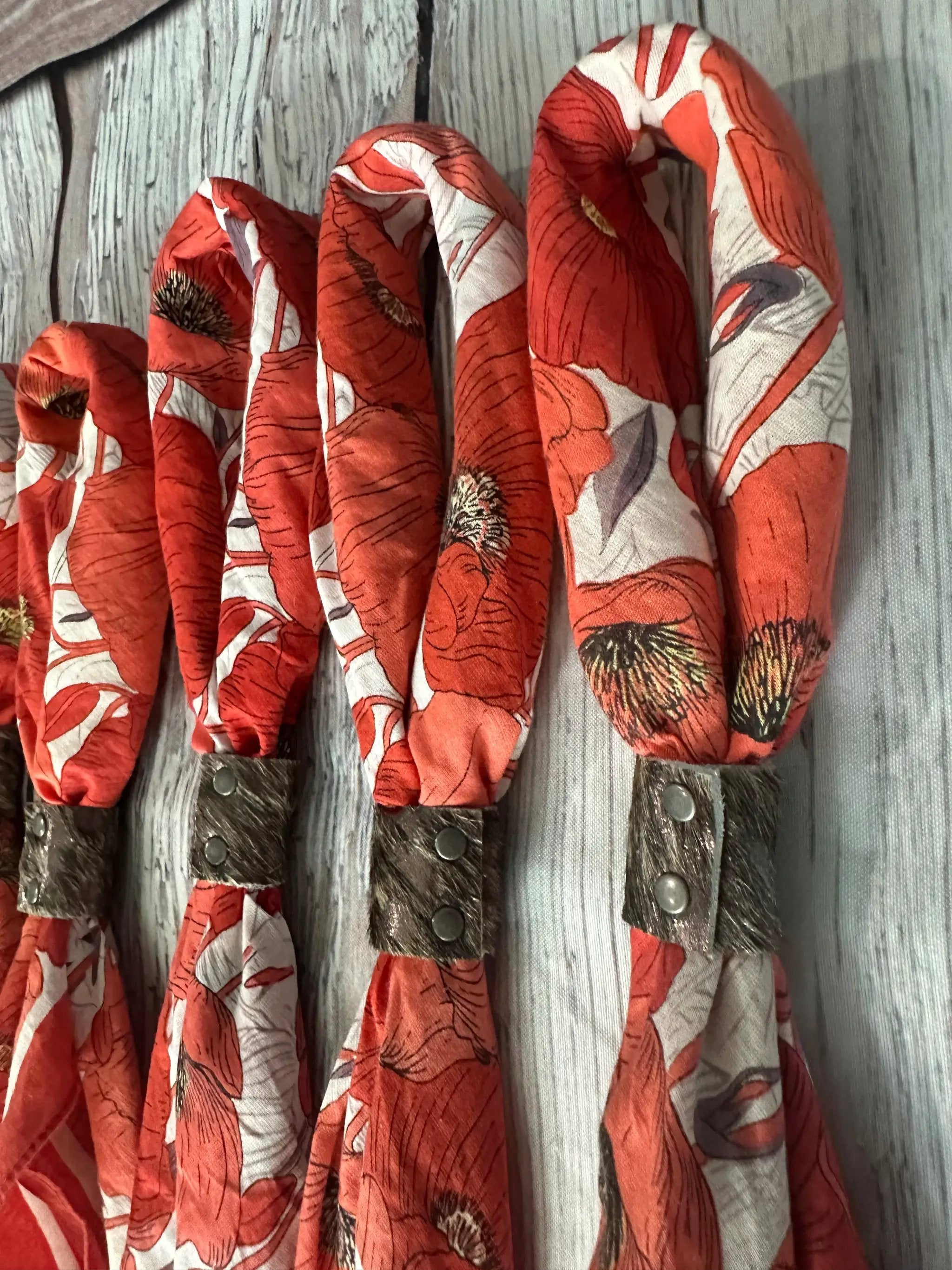 Boots Are My Roots Boots Are My Roots - Poppy Hand Dyed Bandanas with Leather Slides : Bandanas Only -