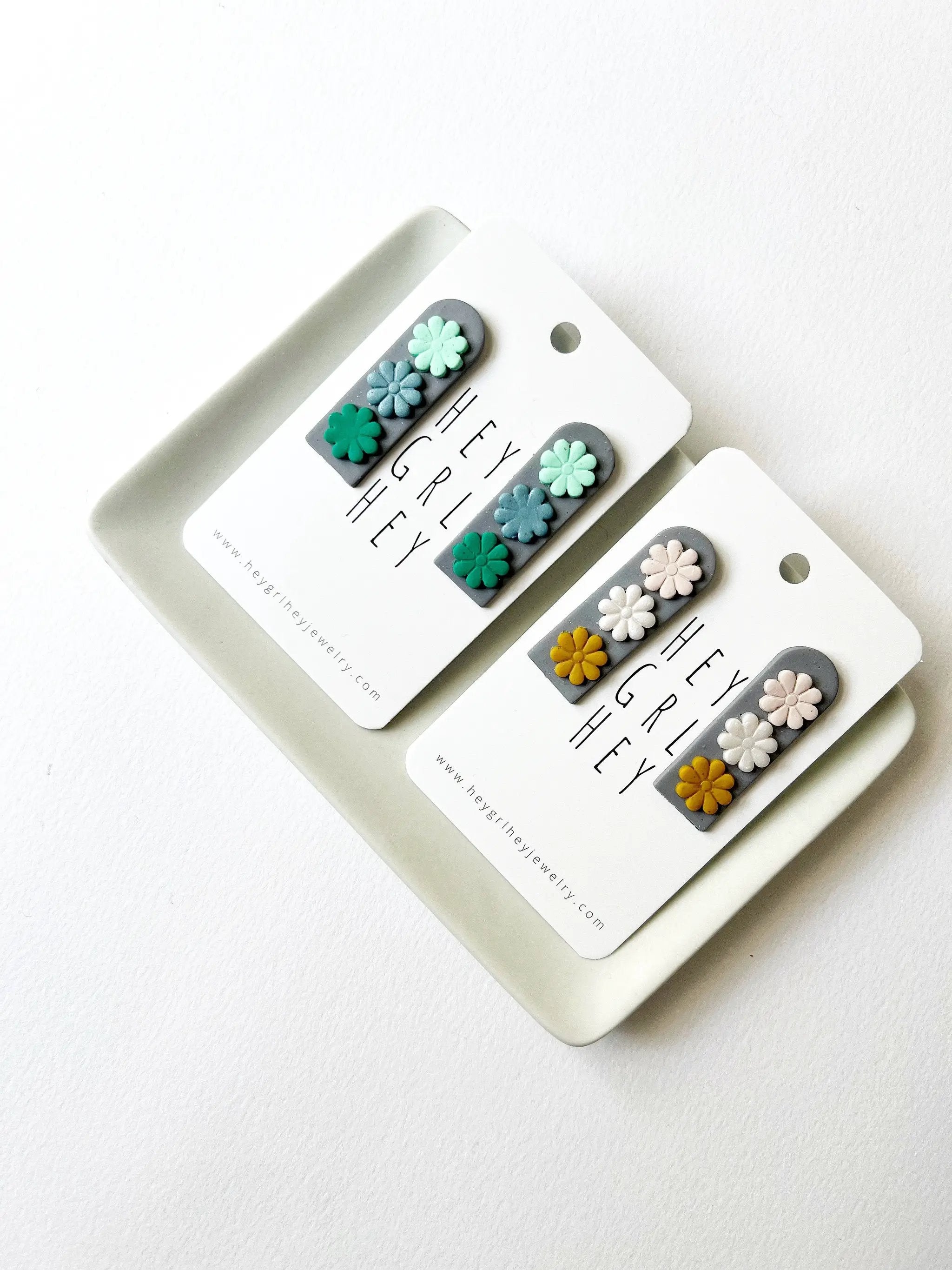 Hey Grl Hey Jewelry The Myrtle Floral Stud Earrings: YELLOW - Earrings
