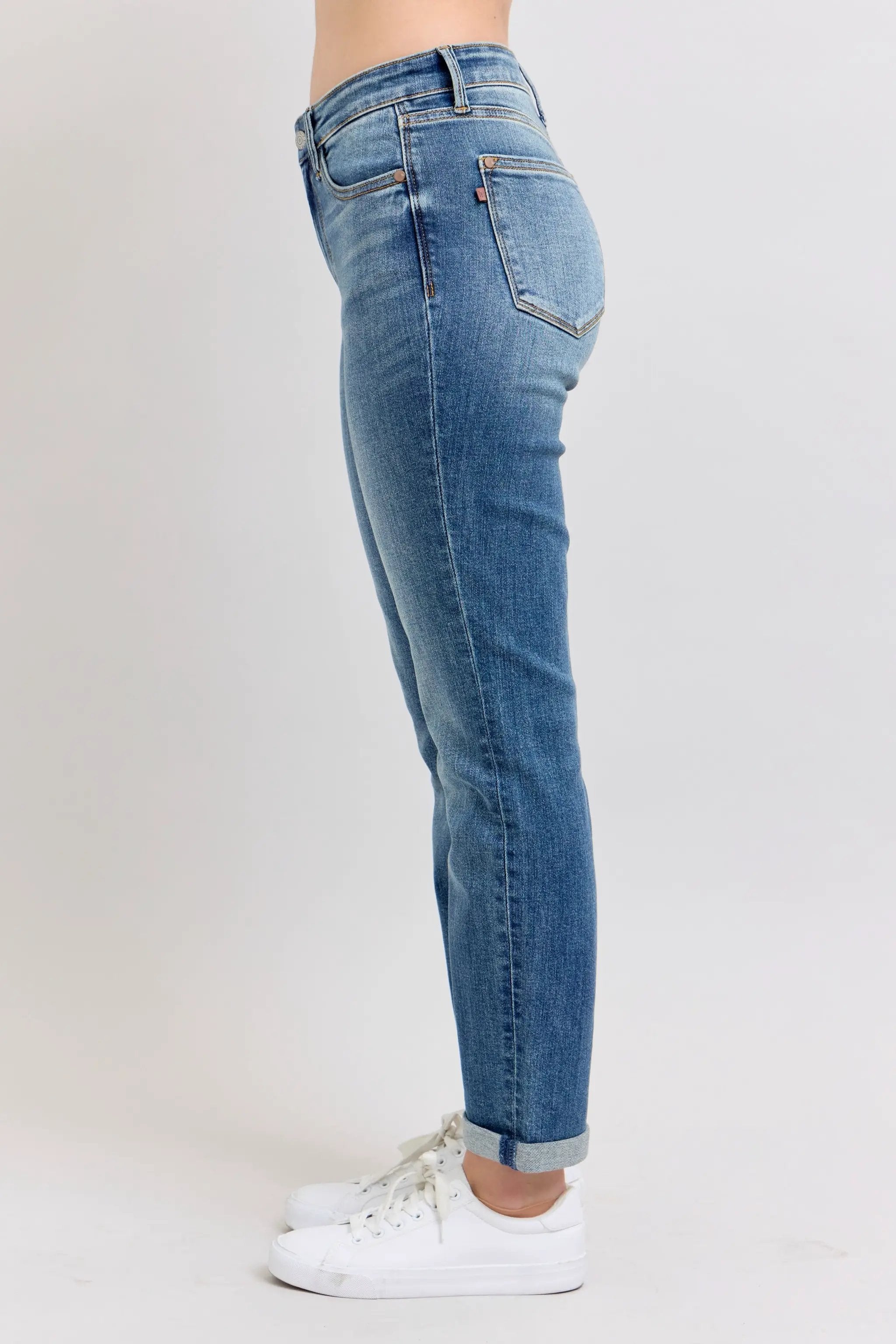 Judy Blue Judy Blue Mid Rise Vintage Boyfriend Jeans – REGULAR & PLUS Sizes - Jeans judy blue boyfriend jeans