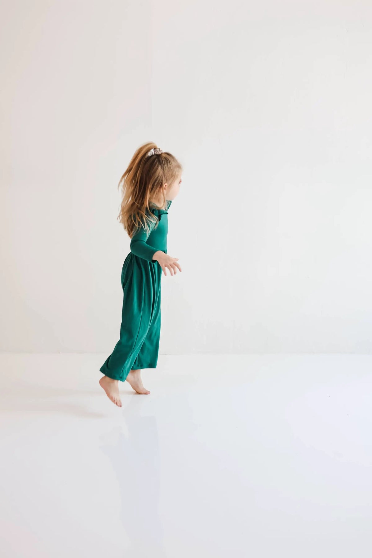 Celebrate Your Tribe Celebrate Your Tribe - Emerald Long Sleeve Jumpsuit: 6-12 month -