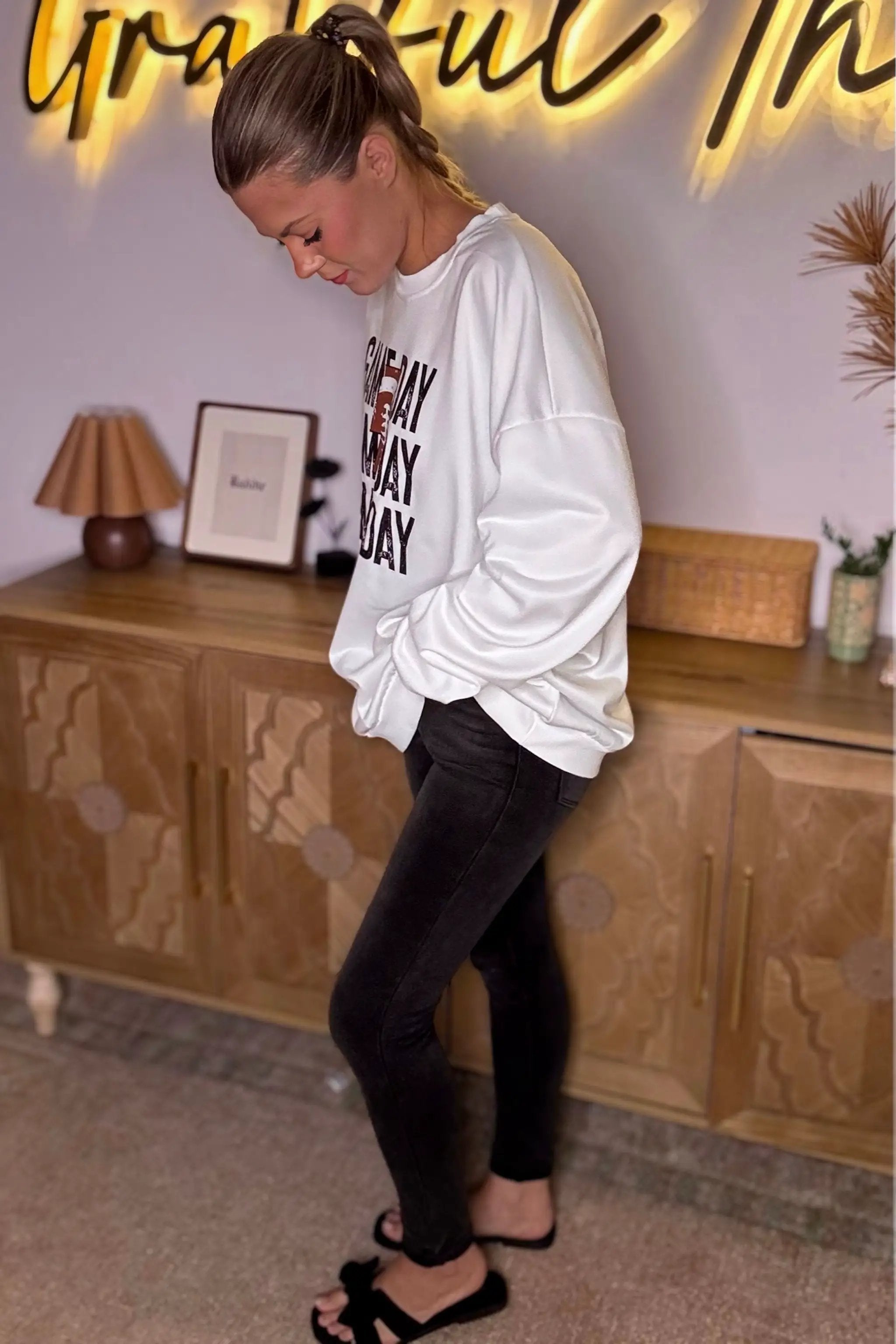 Grateful Threads Boutique Game Day Lightning Bolt Sweatshirt - Sweatshirts