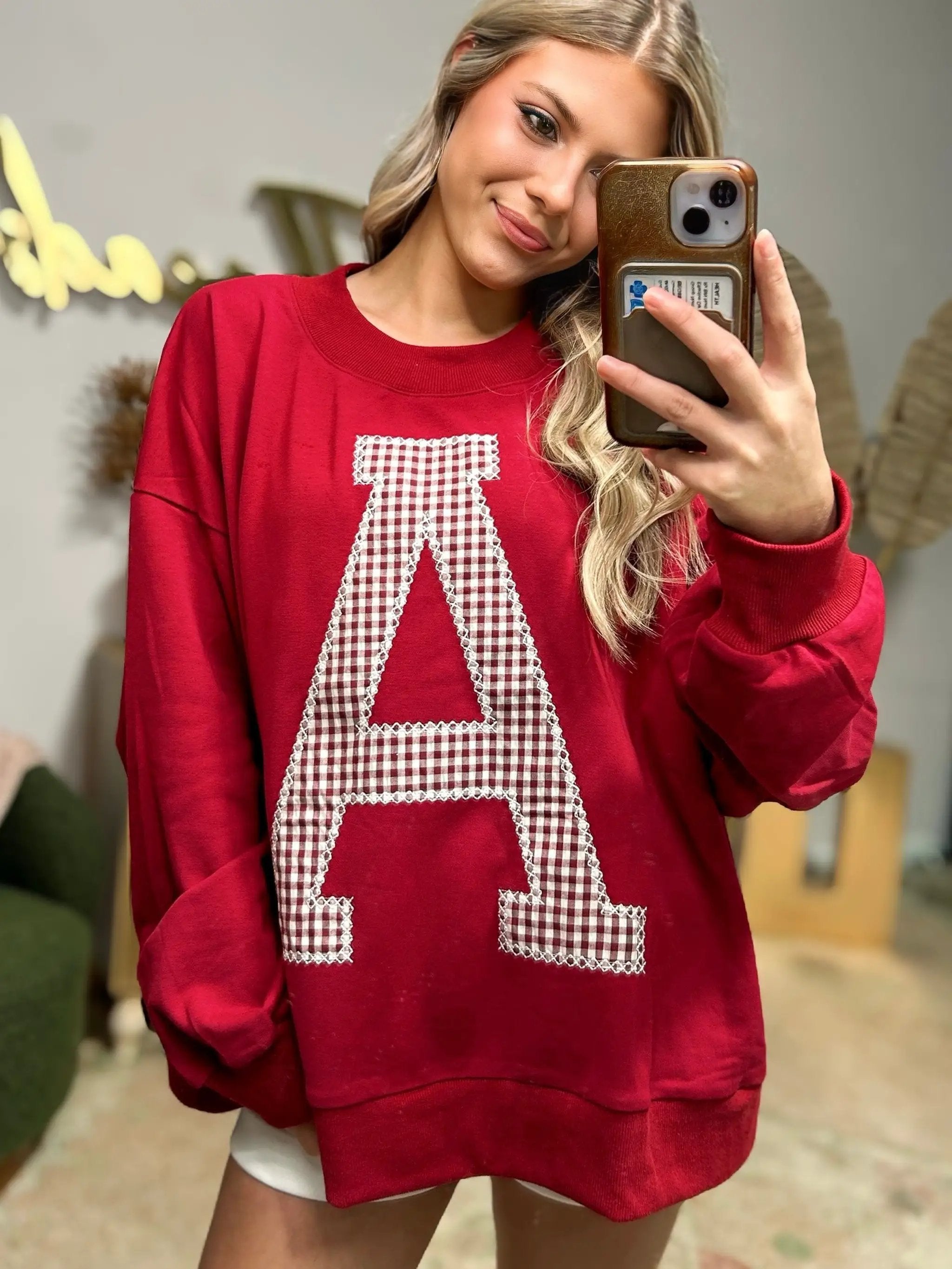 Oddi Oddi - A Patched Gameday Pullover Sweatshirt - Sweatshirts Game Day Sweatshirt