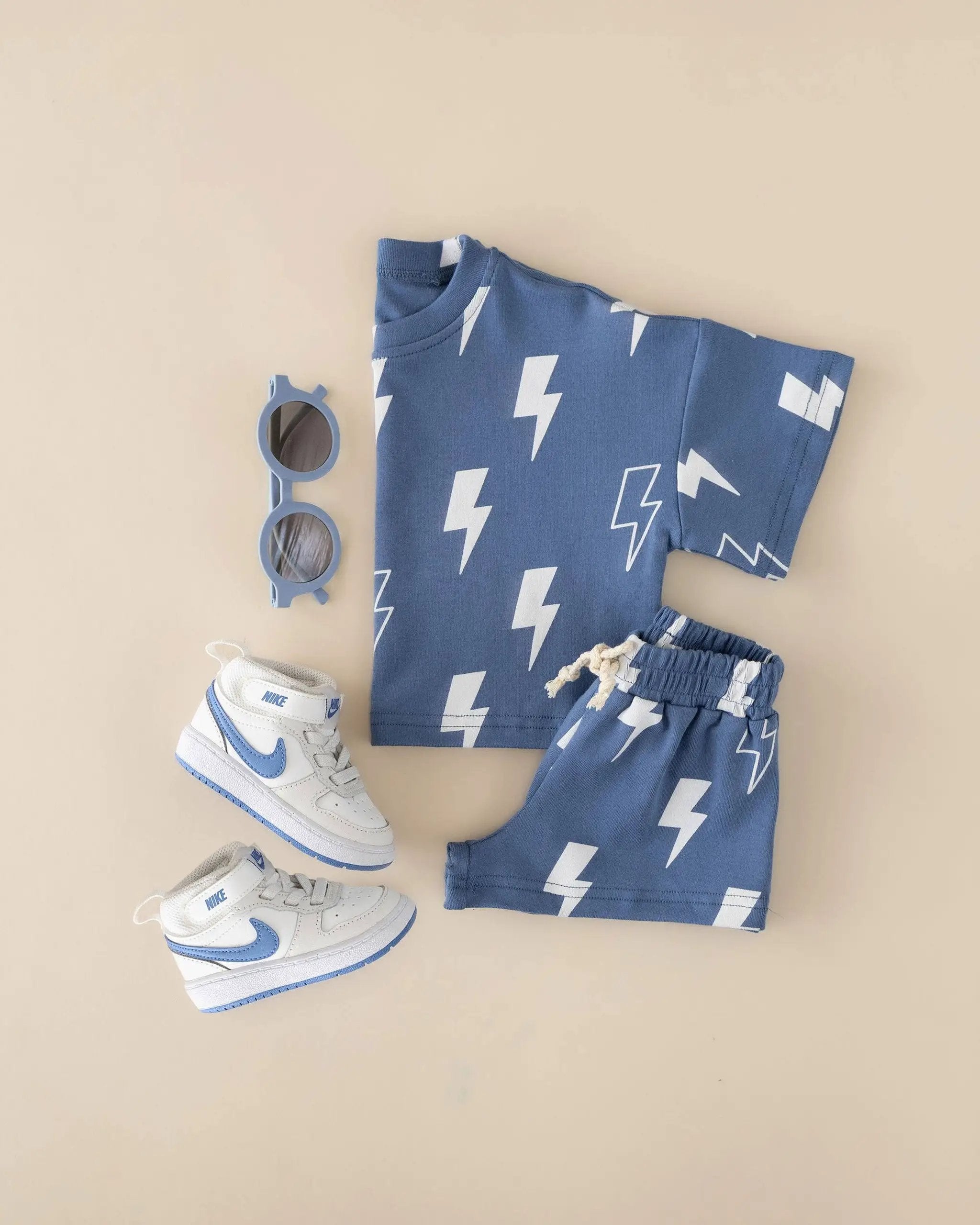 Lucky Panda Kids Blue Bolt Lounge Set - Baby & Children's Outfits