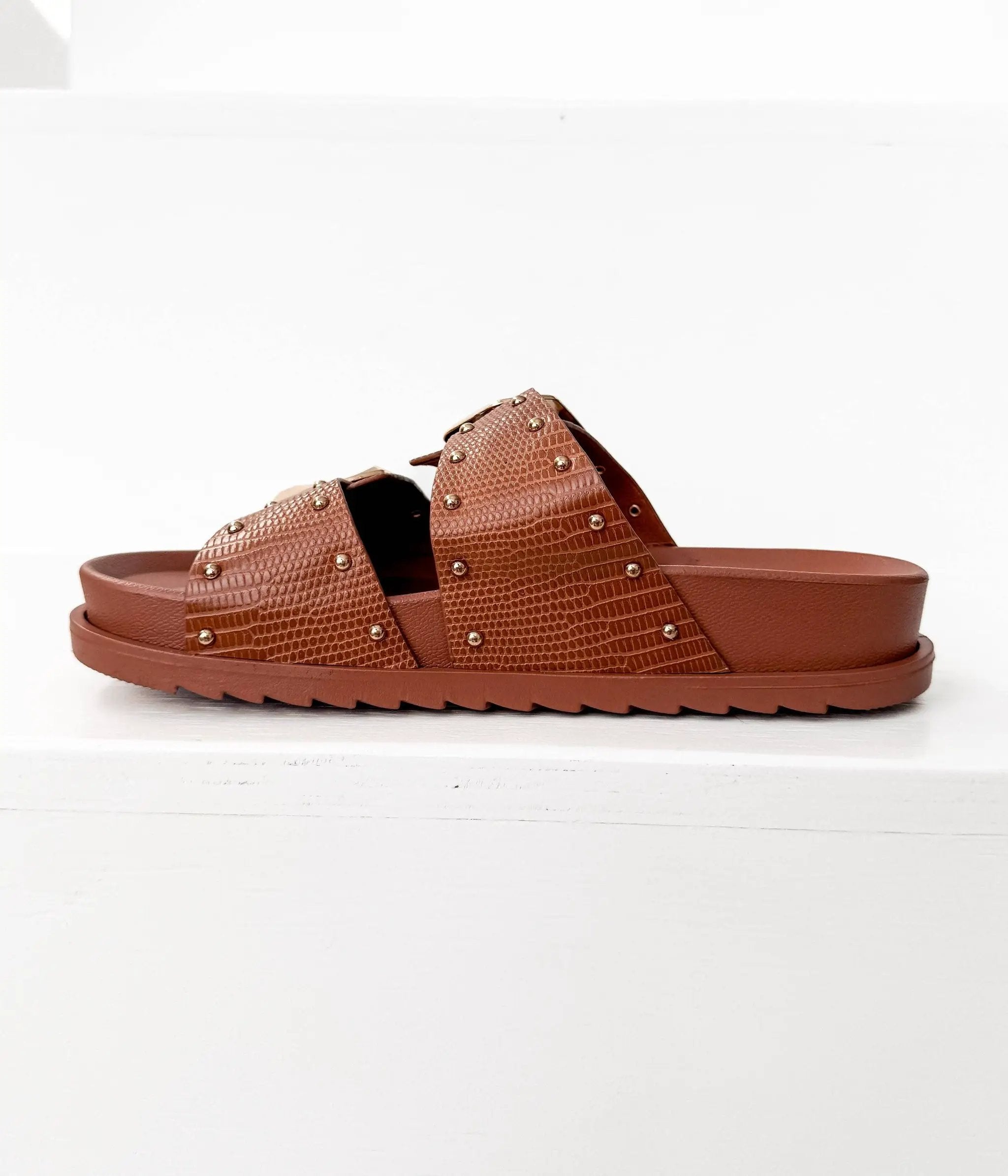 Naughty Monkey The Marigold Sandals: Cognac - Sandals