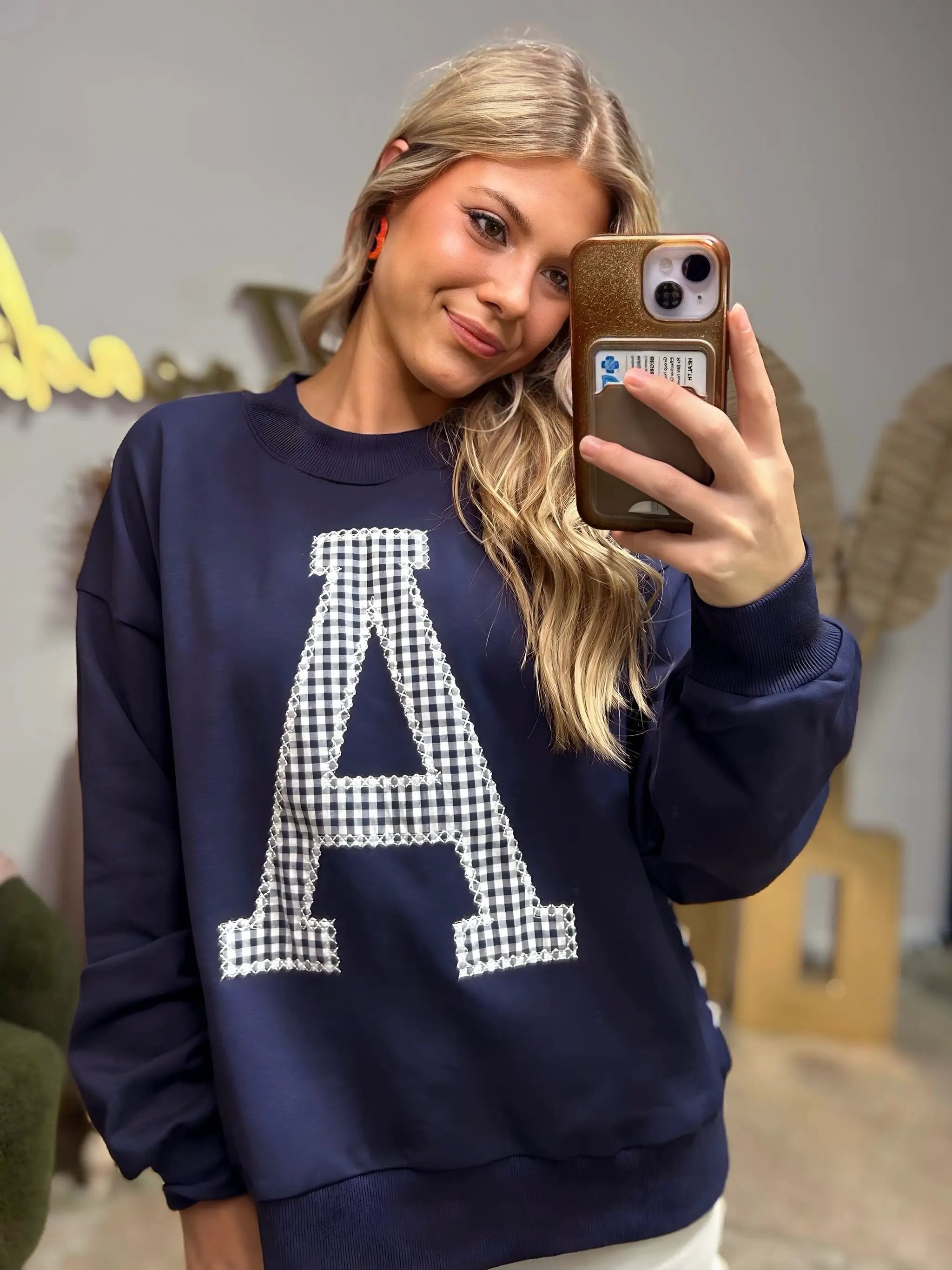 Oddi Oddi - A Patched Gameday Pullover Sweatshirt - Sweatshirts Game Day Sweatshirt