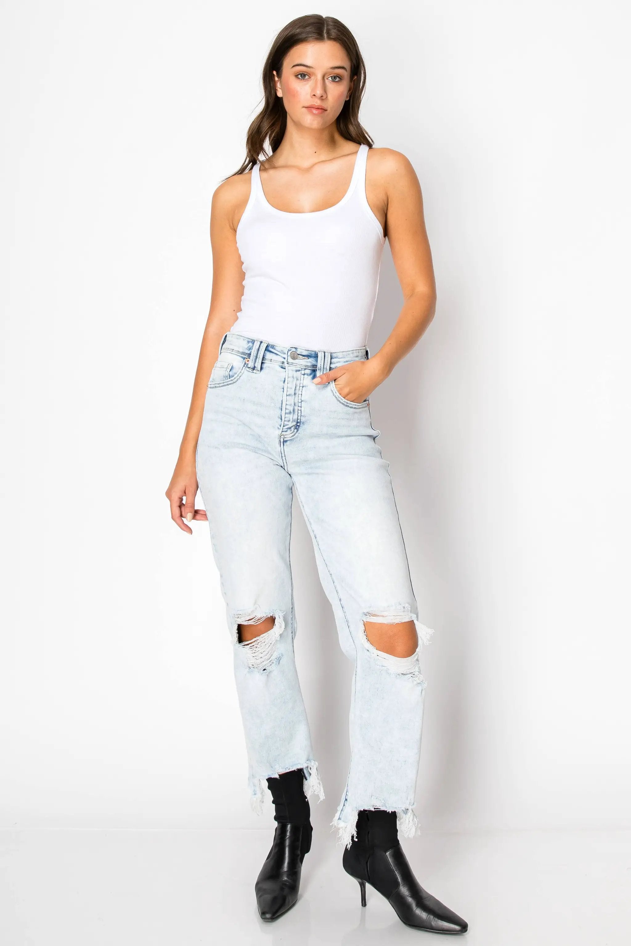 ARTEMIS VINTAGE Artemis Vintage Sculpt & Shape High-Rise Wide Leg Jeans - Jeans