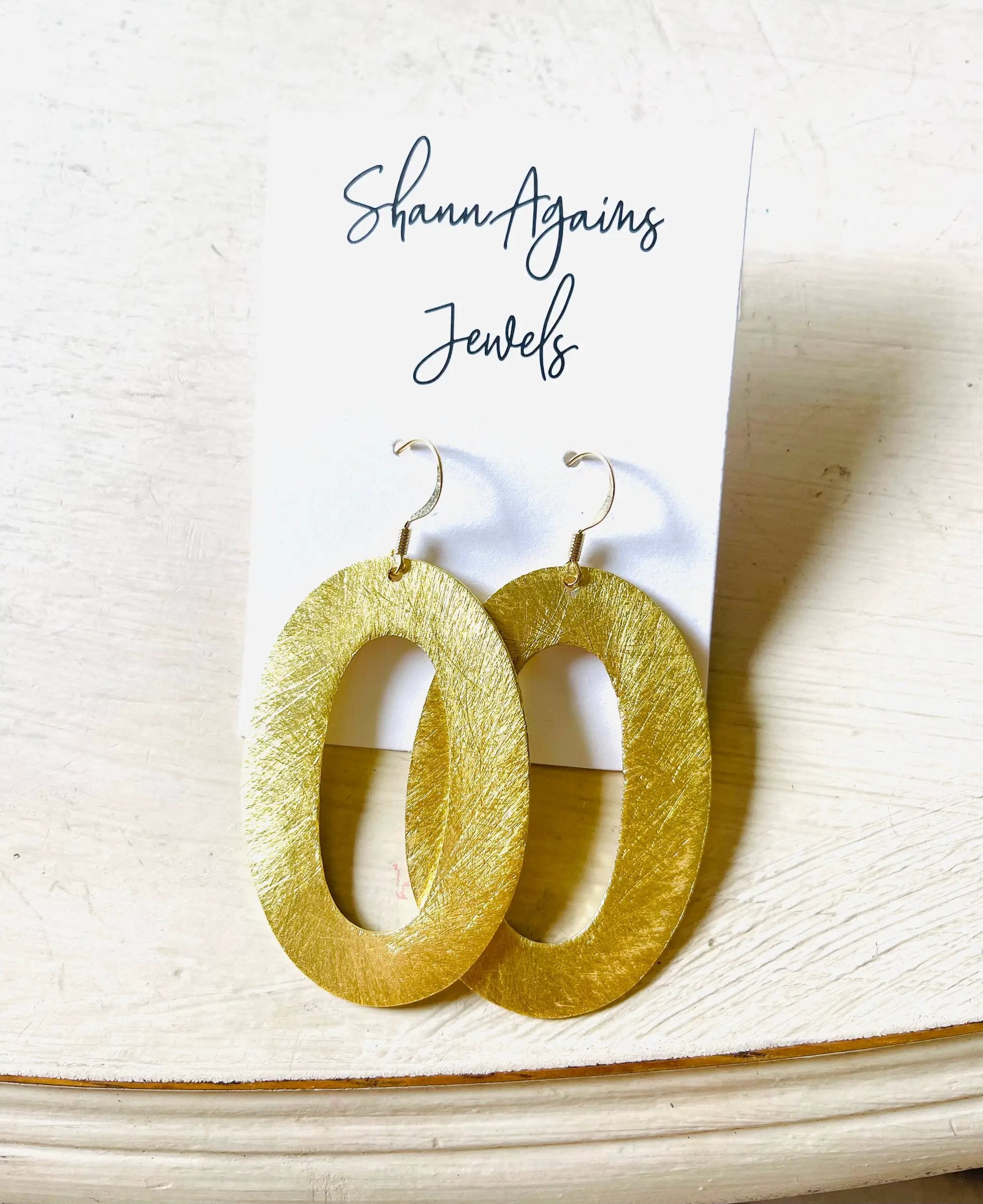 ShannAgains Jewels Gold Oval Earrings - Earrings