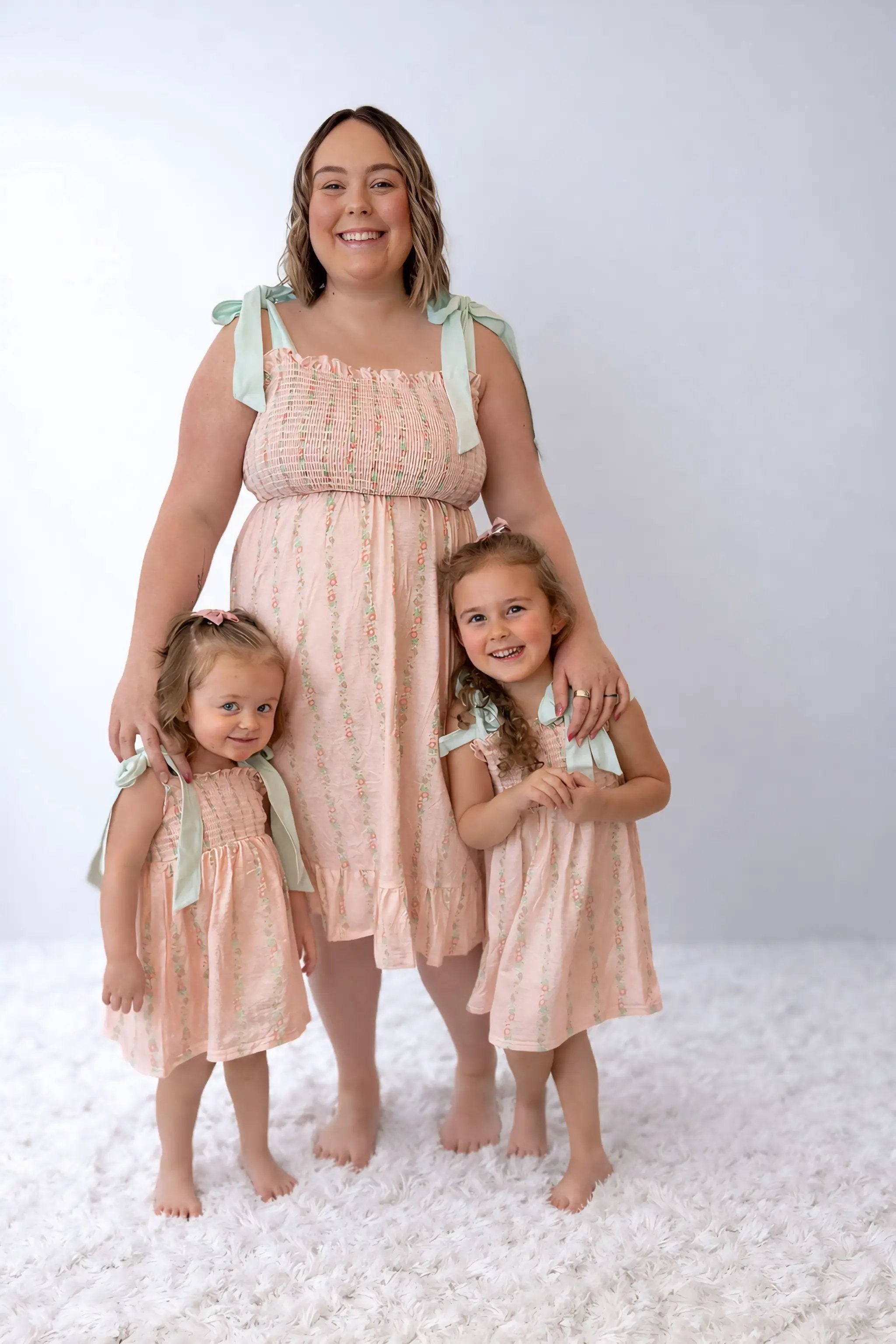 Honeydew Pink Floral Smocked Mommy & Me Dress - MOMMY - Dresses