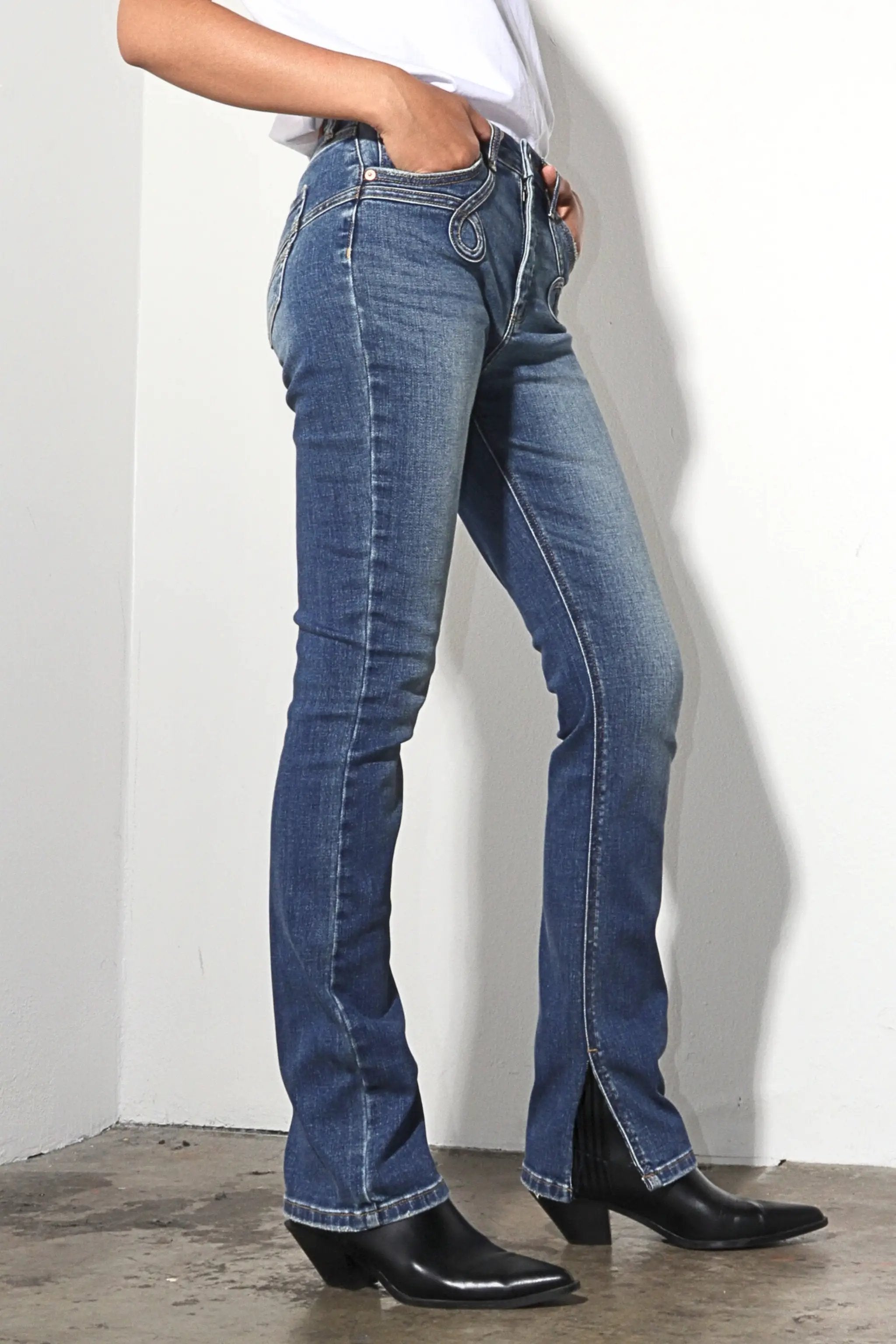 ARTEMIS VINTAGE Artemis Vintage Western Tummy Control Y2K Bootcut Jeans - Jeans