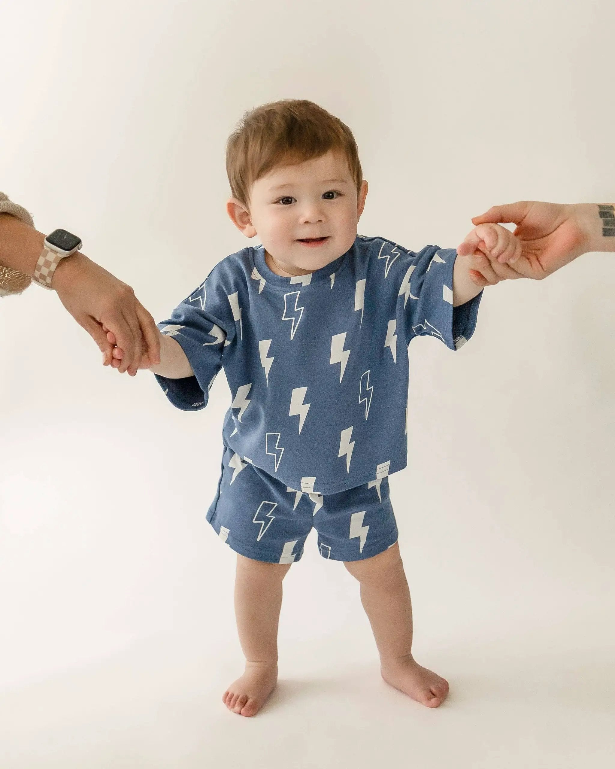 Lucky Panda Kids Blue Bolt Lounge Set - Baby & Children's Outfits