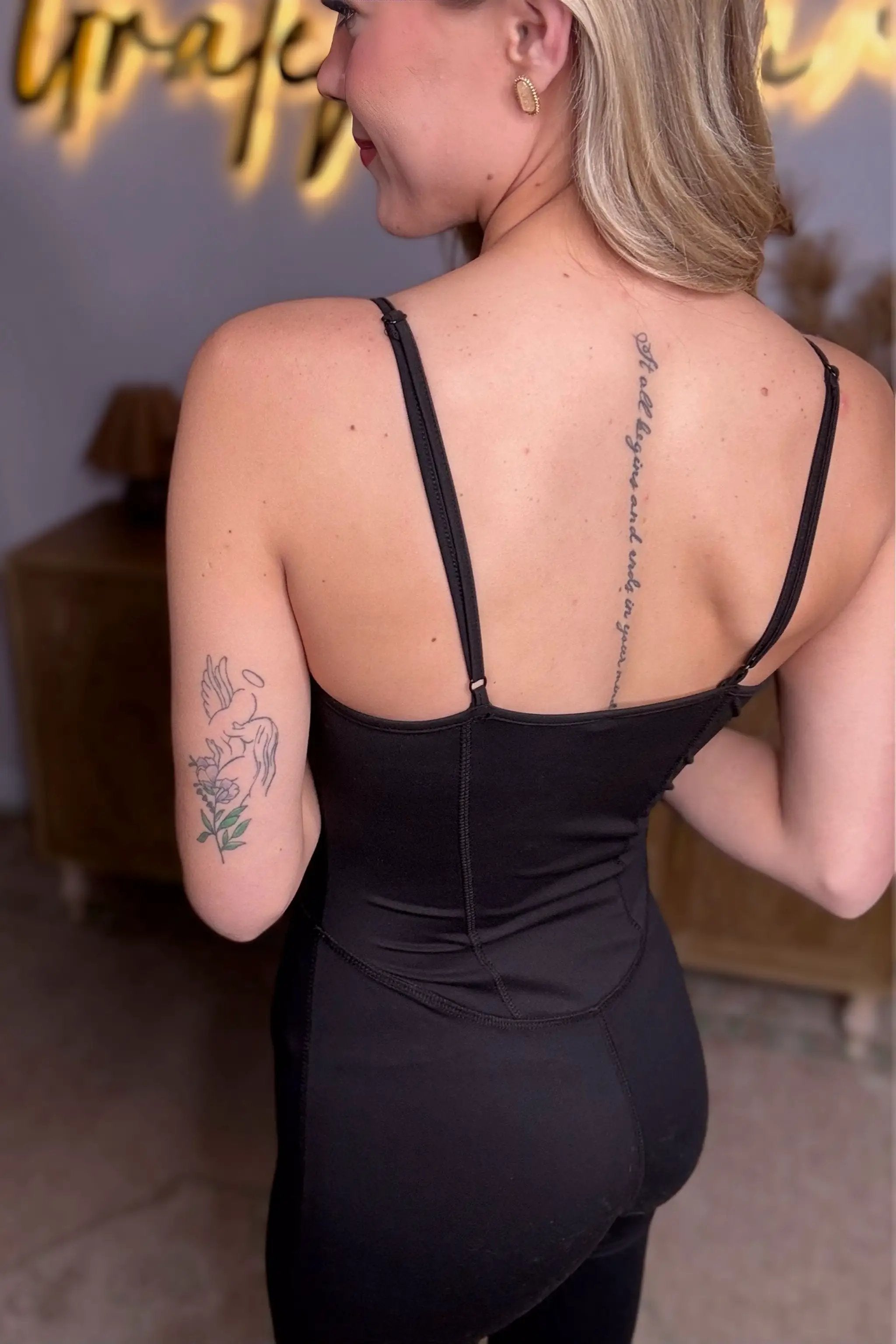 Active Basic | Active USA Active Basic | Active USA - Activewear Cami Flare Jumpsuit in Black - Leotards & Unitards Activewear Cami Flare Jumpsuit