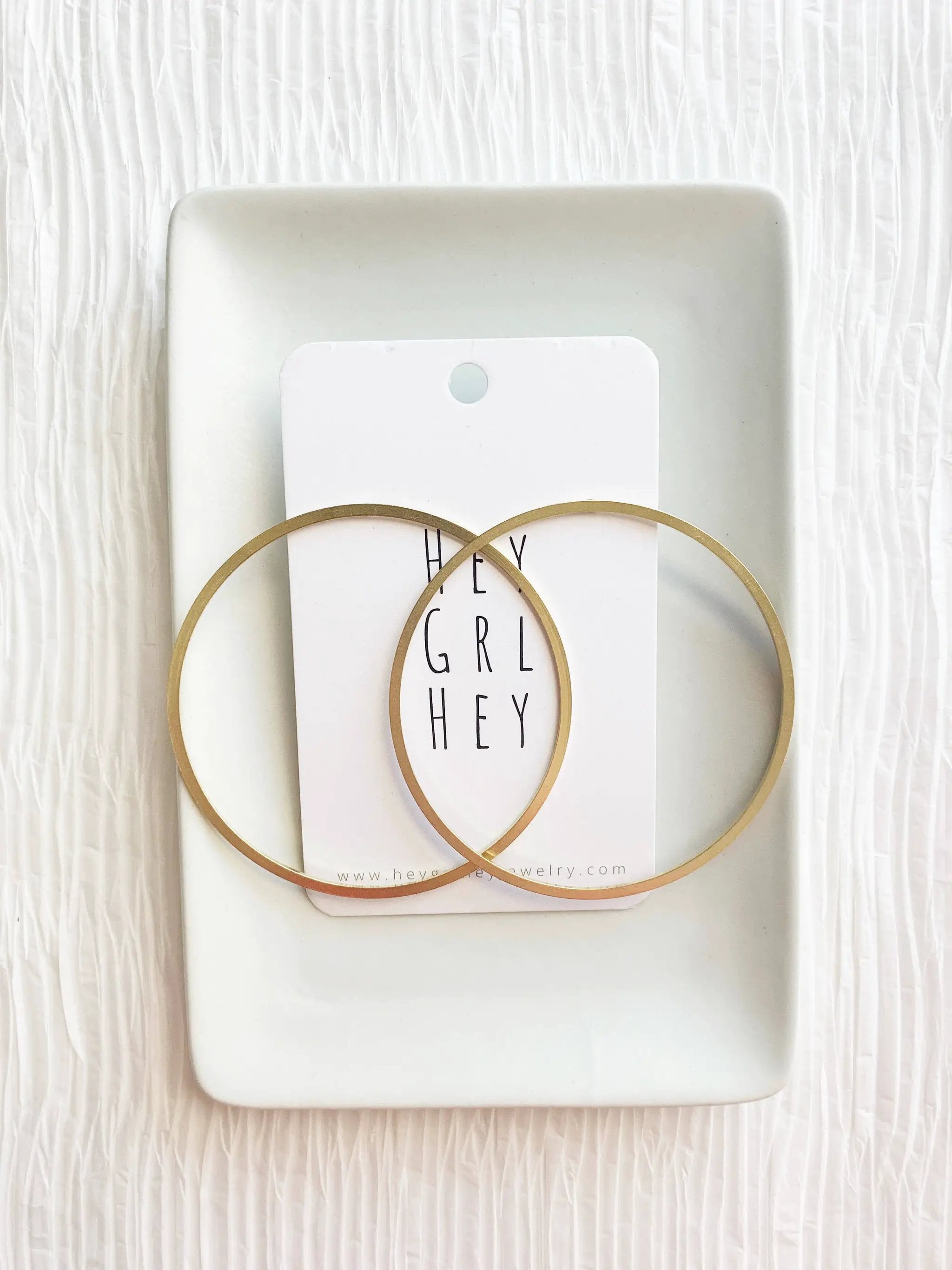 Hey Grl Hey Jewelry Hoop There It Is Stud Earrings - Earrings