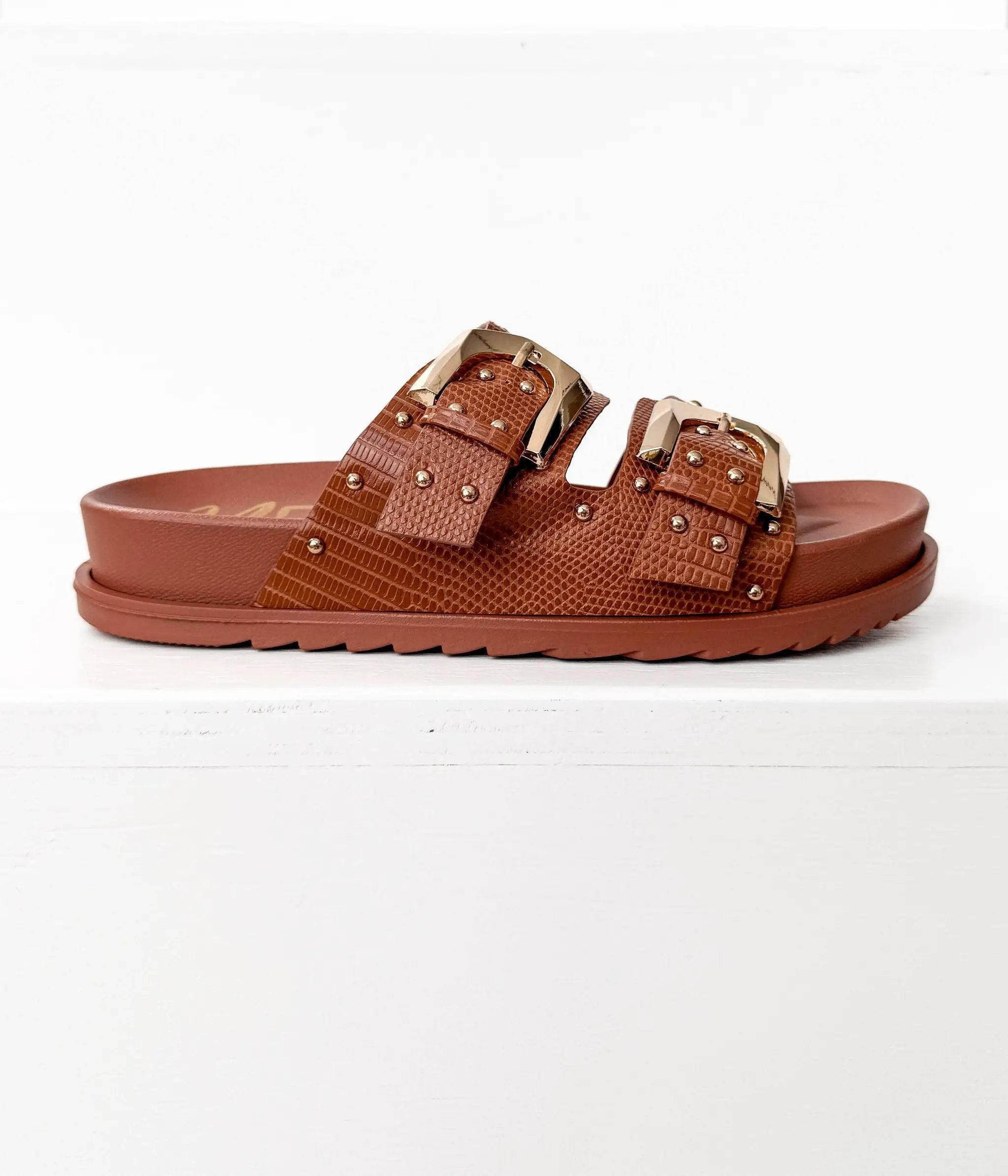 Naughty Monkey The Marigold Sandals: Cognac - Sandals