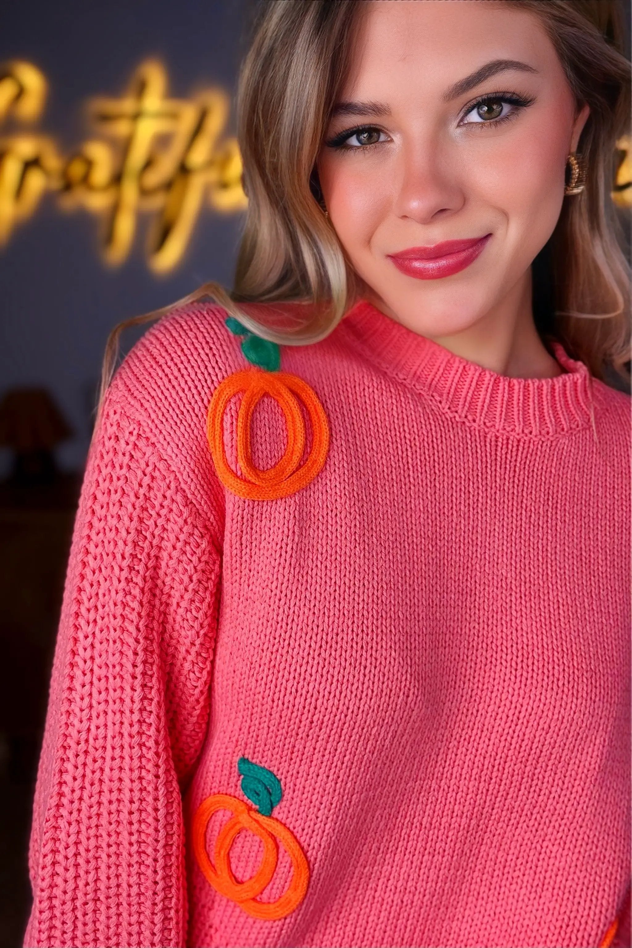 Grateful Threads Boutique Pumpkin Patch Blossom Sweater - Sweaters Blossom Pumpkin Embroidered Thanksgiving Sweater