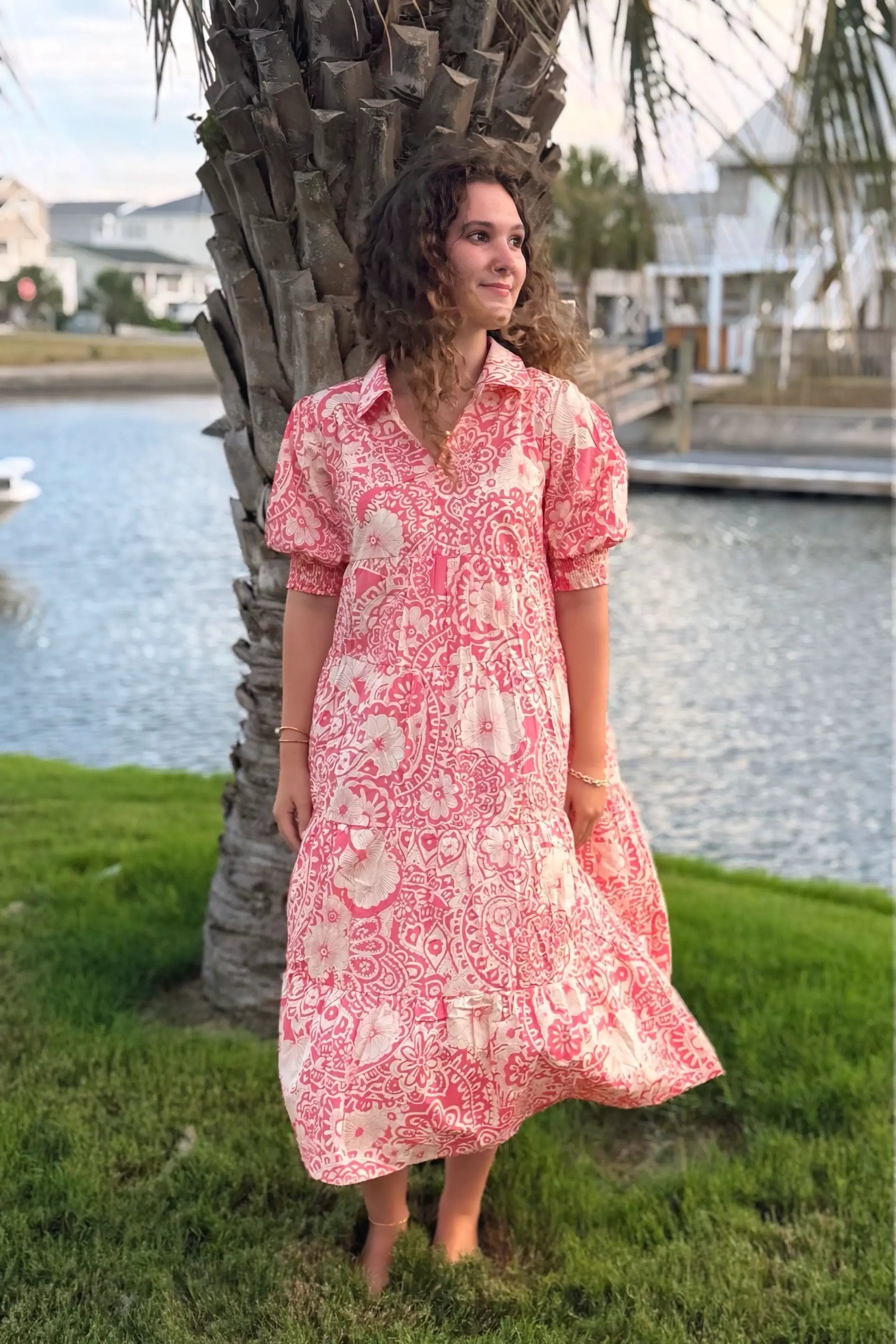 Umgee The Sweet Escape Tiered Midi Dress - Dresses