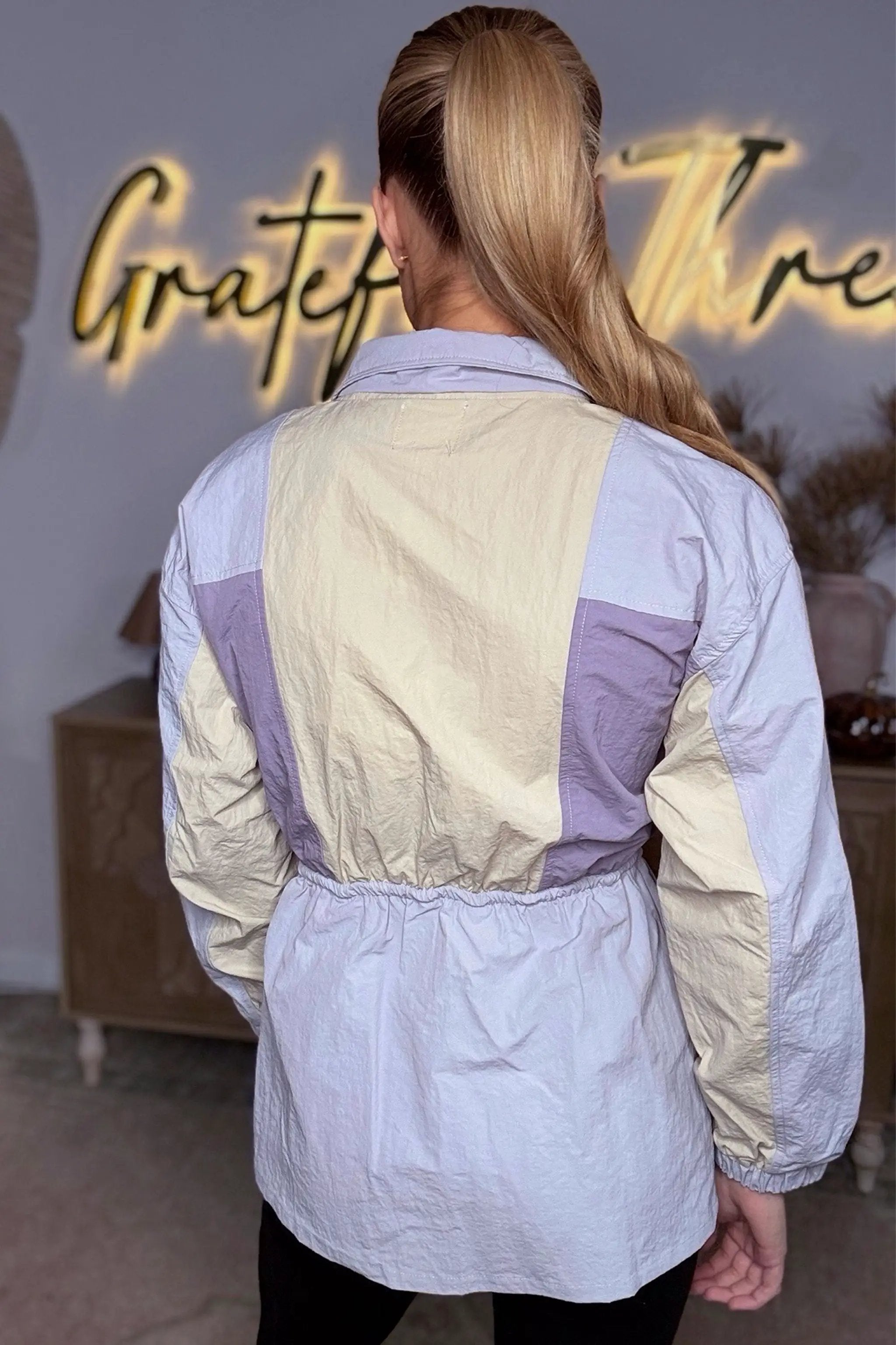 Le Lis LE LIS Lavender Breeze Color Block Windbreaker - Jackets
