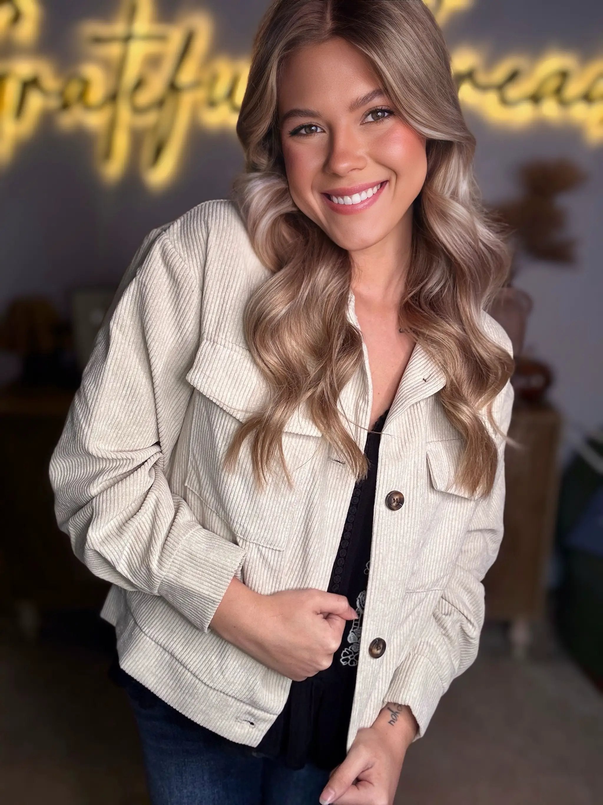 Grateful Threads Boutique Corduroy Shacket - Coats & Jackets