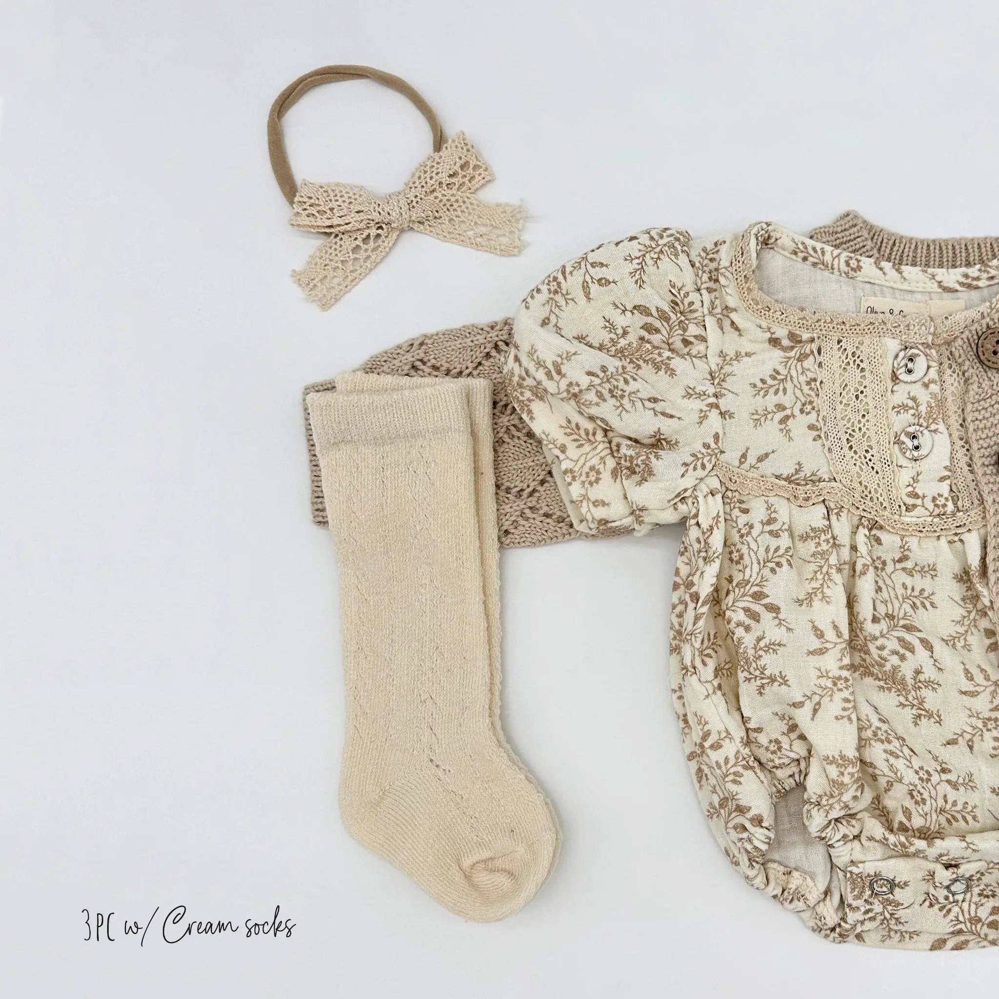 OLIVE & CRADLE The Elodie Heirloom Bubble Romper - Baby & Toddler Clothing
